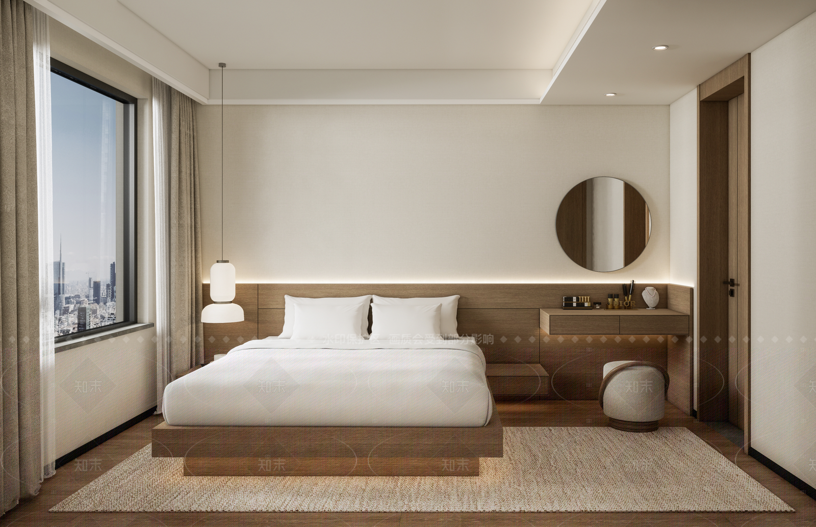 现代家居卧室SU模型下载【ID:1216003294】