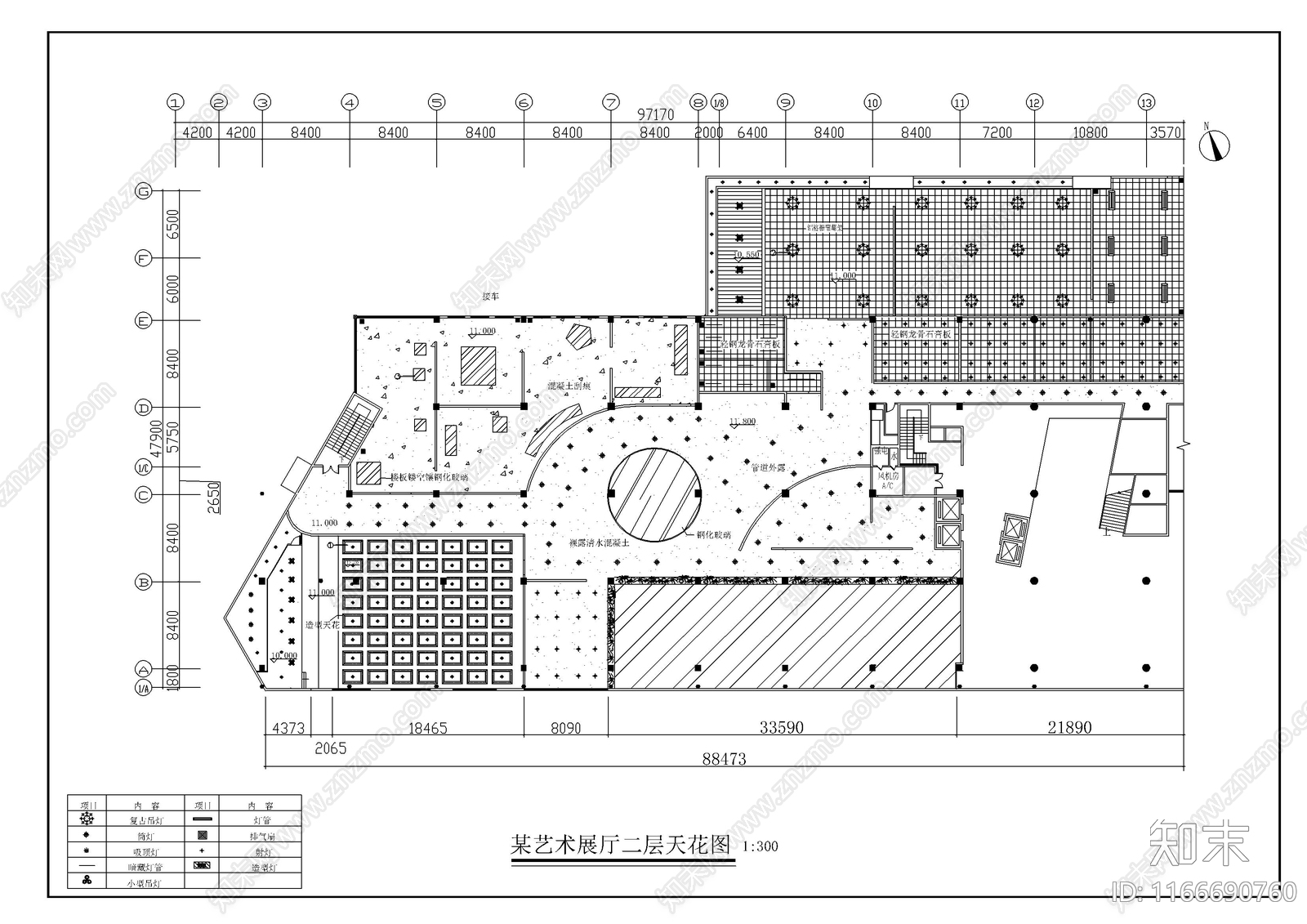 现代展厅cad施工图下载【ID:1166690760】