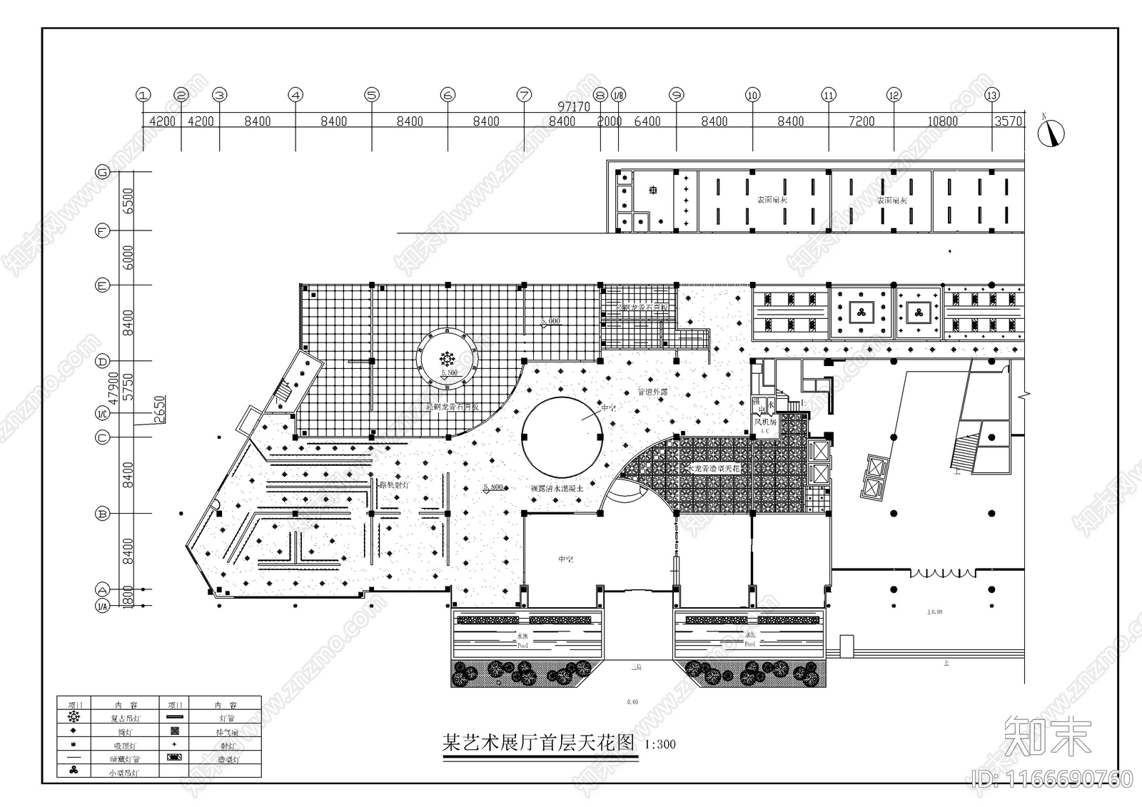 现代展厅cad施工图下载【ID:1166690760】