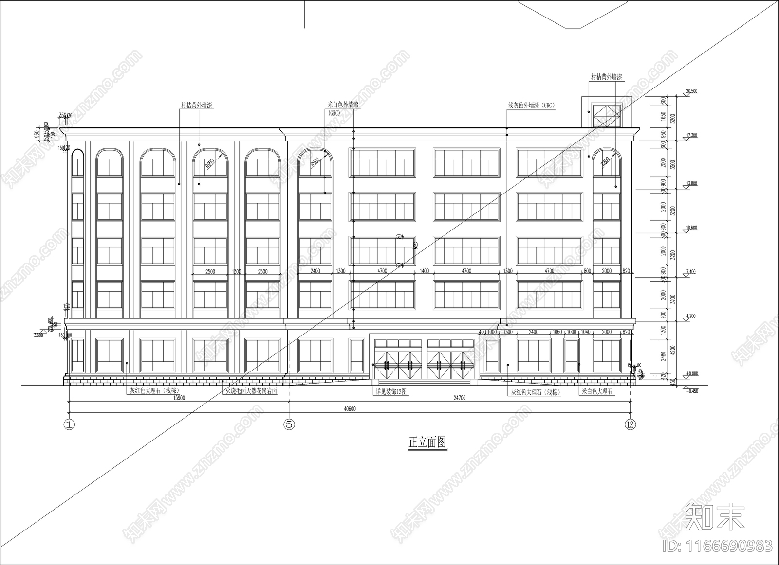 现代酒店cad施工图下载【ID:1166690983】