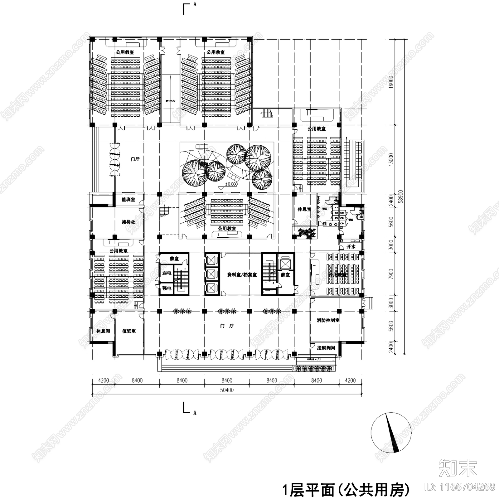 现代学校建筑cad施工图下载【ID:1166704268】