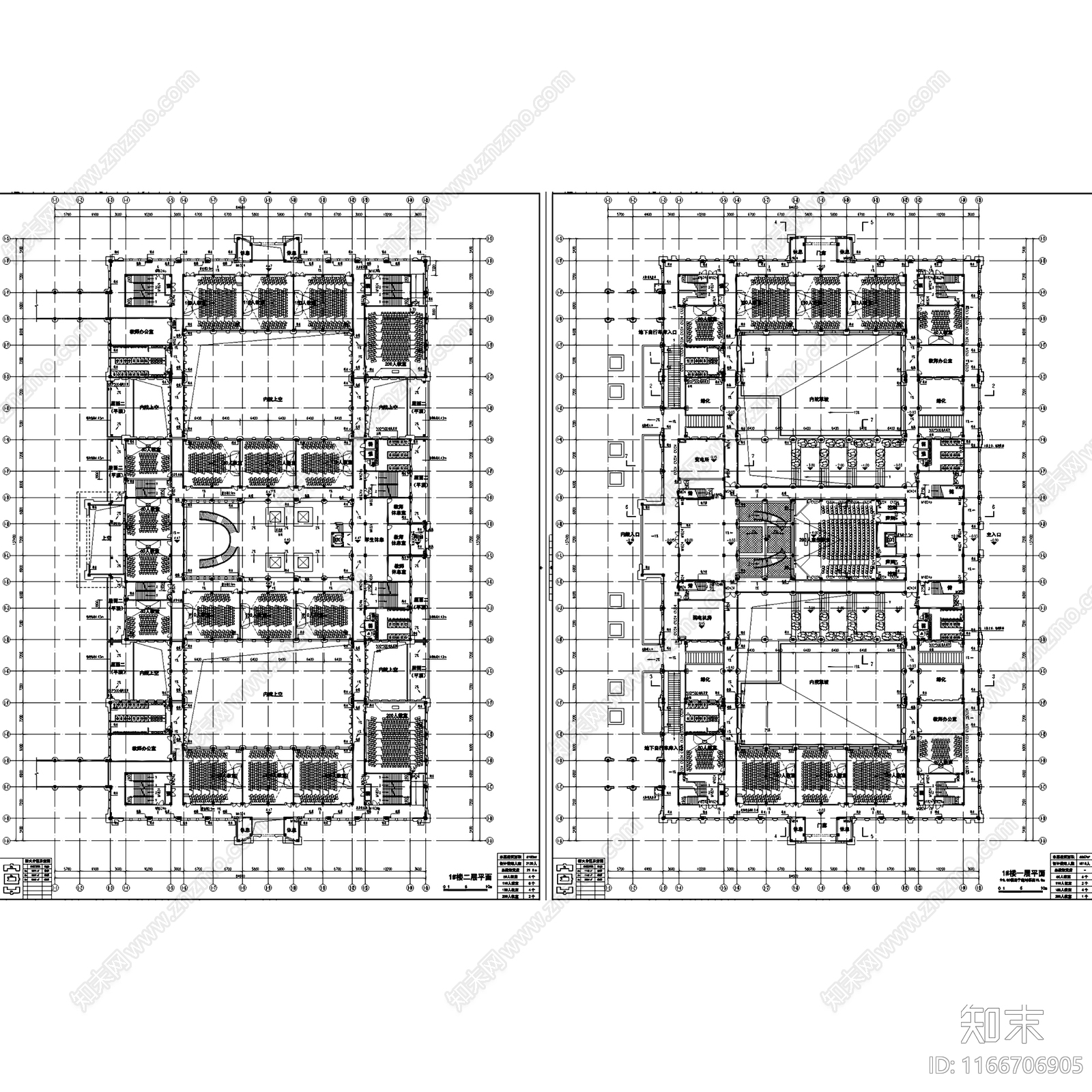 中式欧式学校建筑cad施工图下载【ID:1166706905】