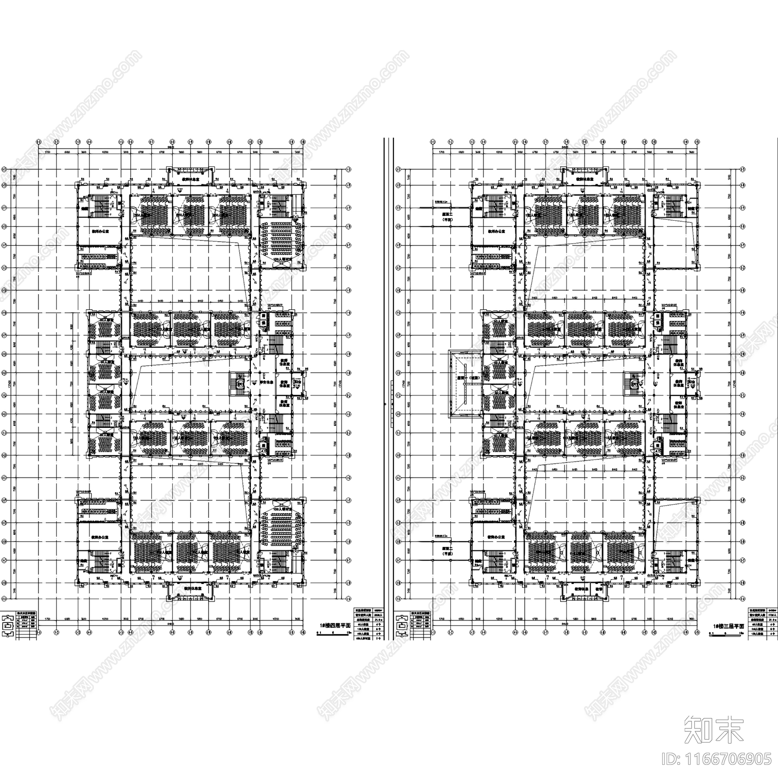 中式欧式学校建筑cad施工图下载【ID:1166706905】
