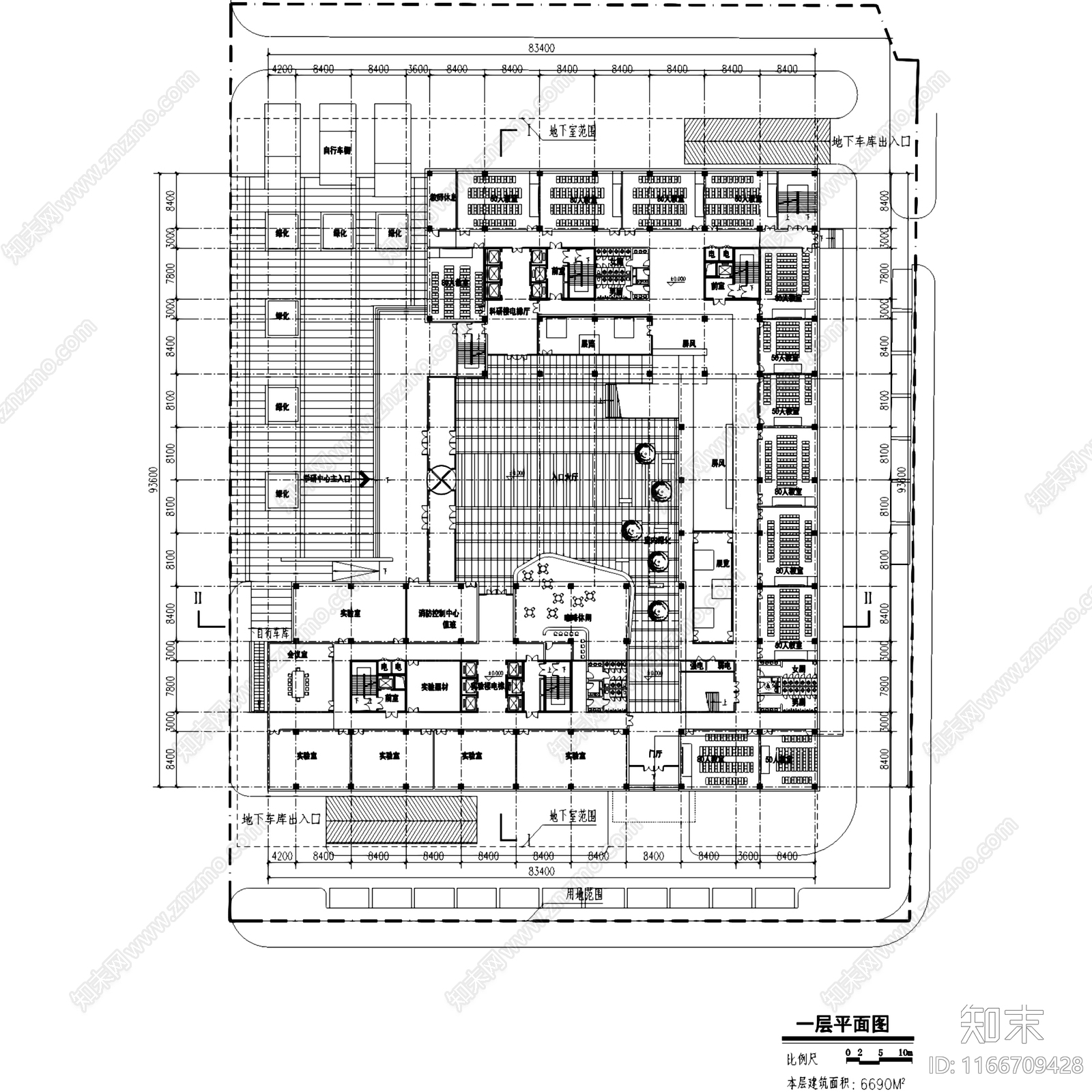 现代学校建筑cad施工图下载【ID:1166709428】