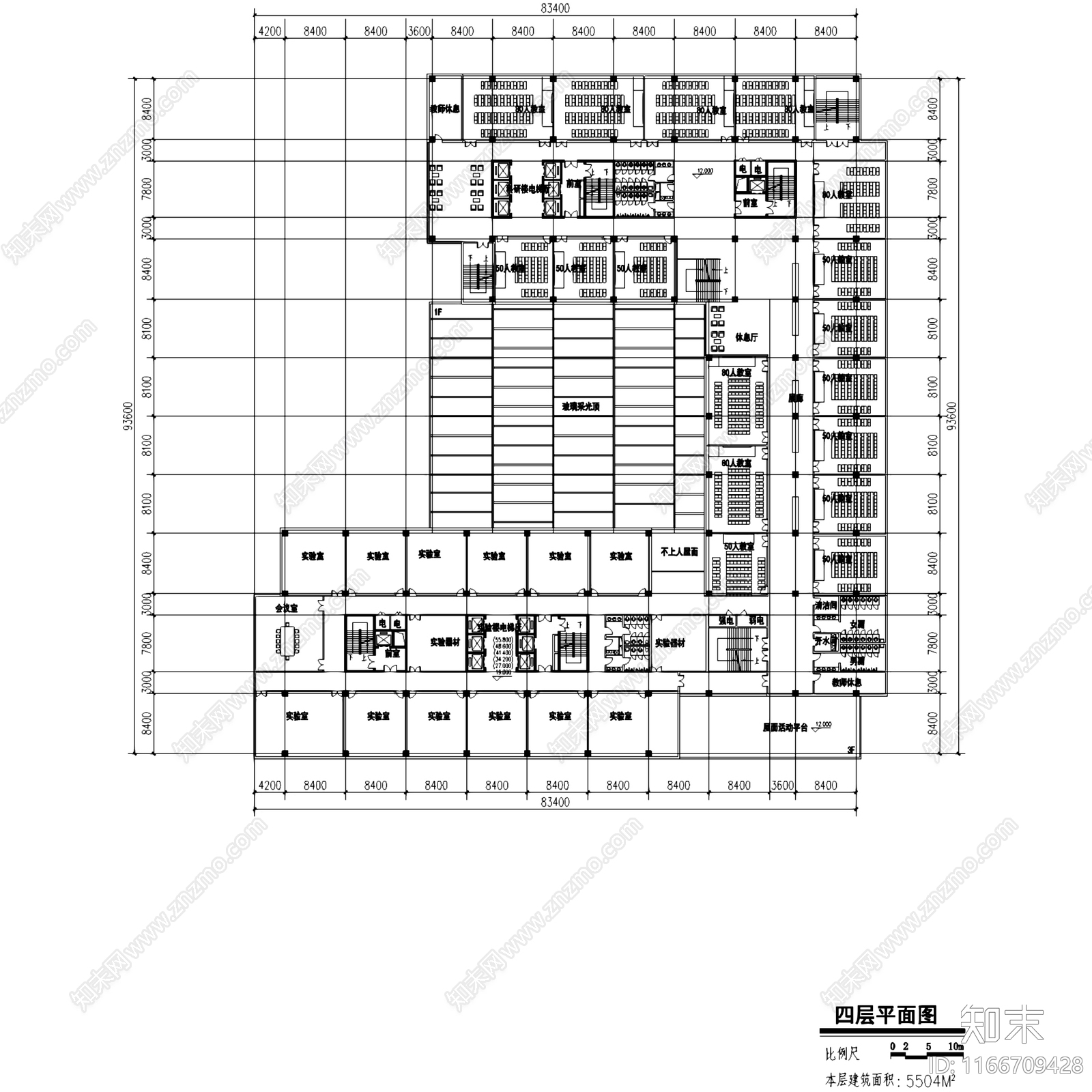 现代学校建筑cad施工图下载【ID:1166709428】