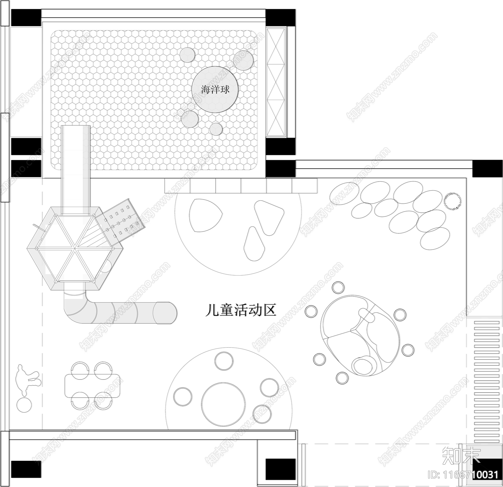 现代新中式儿童乐园施工图下载【ID:1166710031】