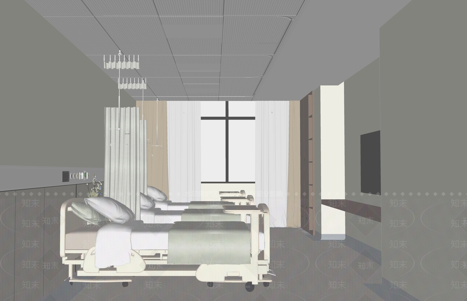现代医院SU模型下载【ID:1166712071】