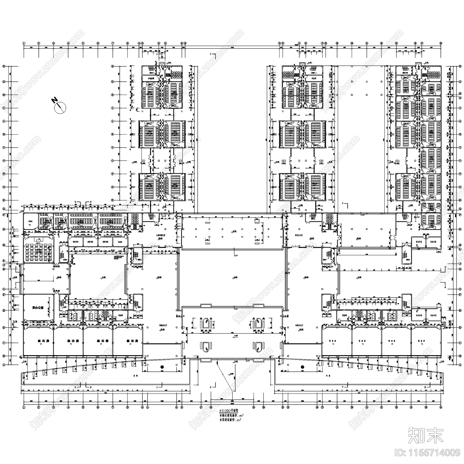 现代学校建筑施工图下载【ID:1166714009】