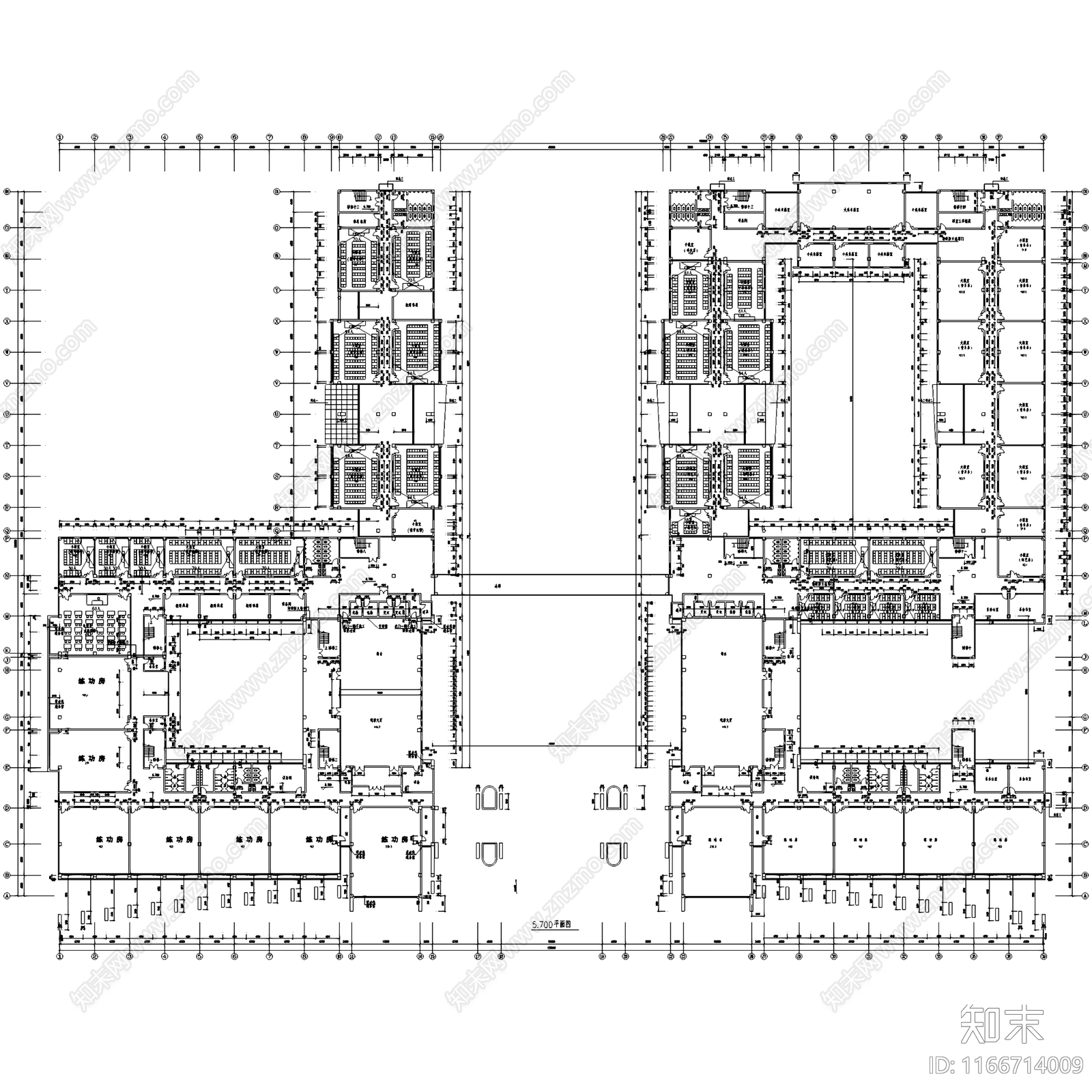 现代学校建筑施工图下载【ID:1166714009】