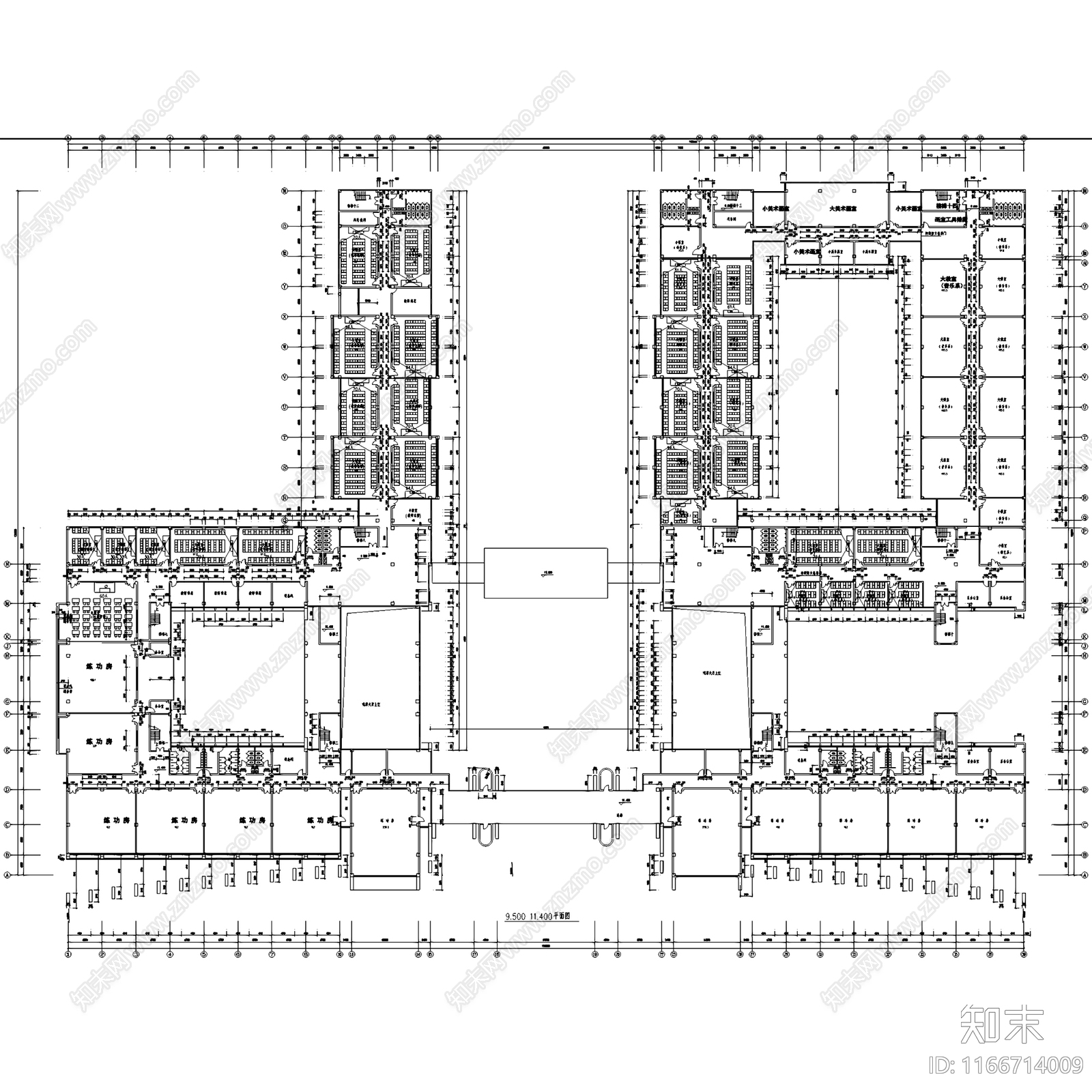 现代学校建筑施工图下载【ID:1166714009】