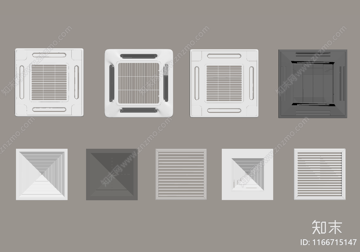 空调出风口SU模型下载【ID:1166715147】
