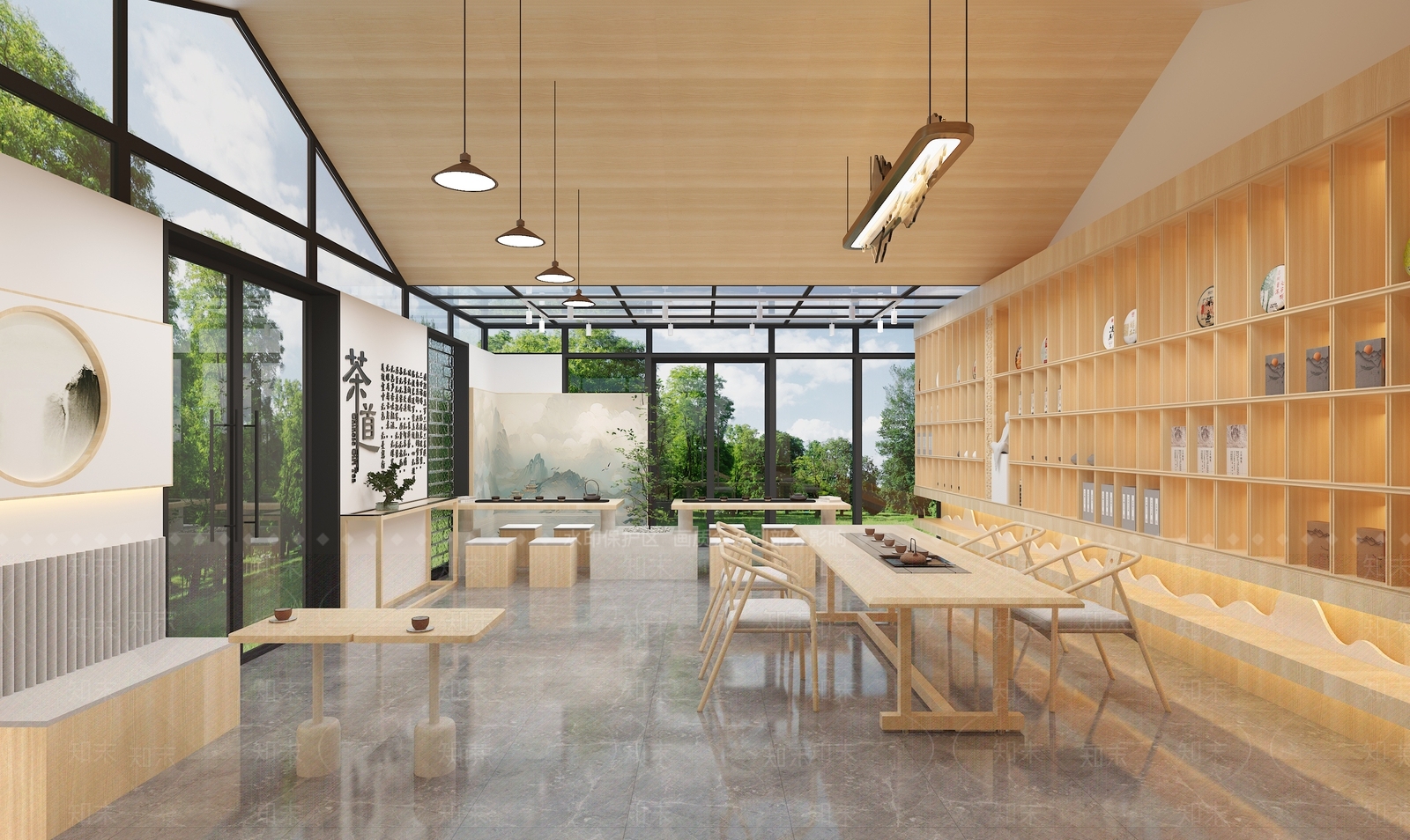 现代茶室3D模型下载【ID:1166716140】