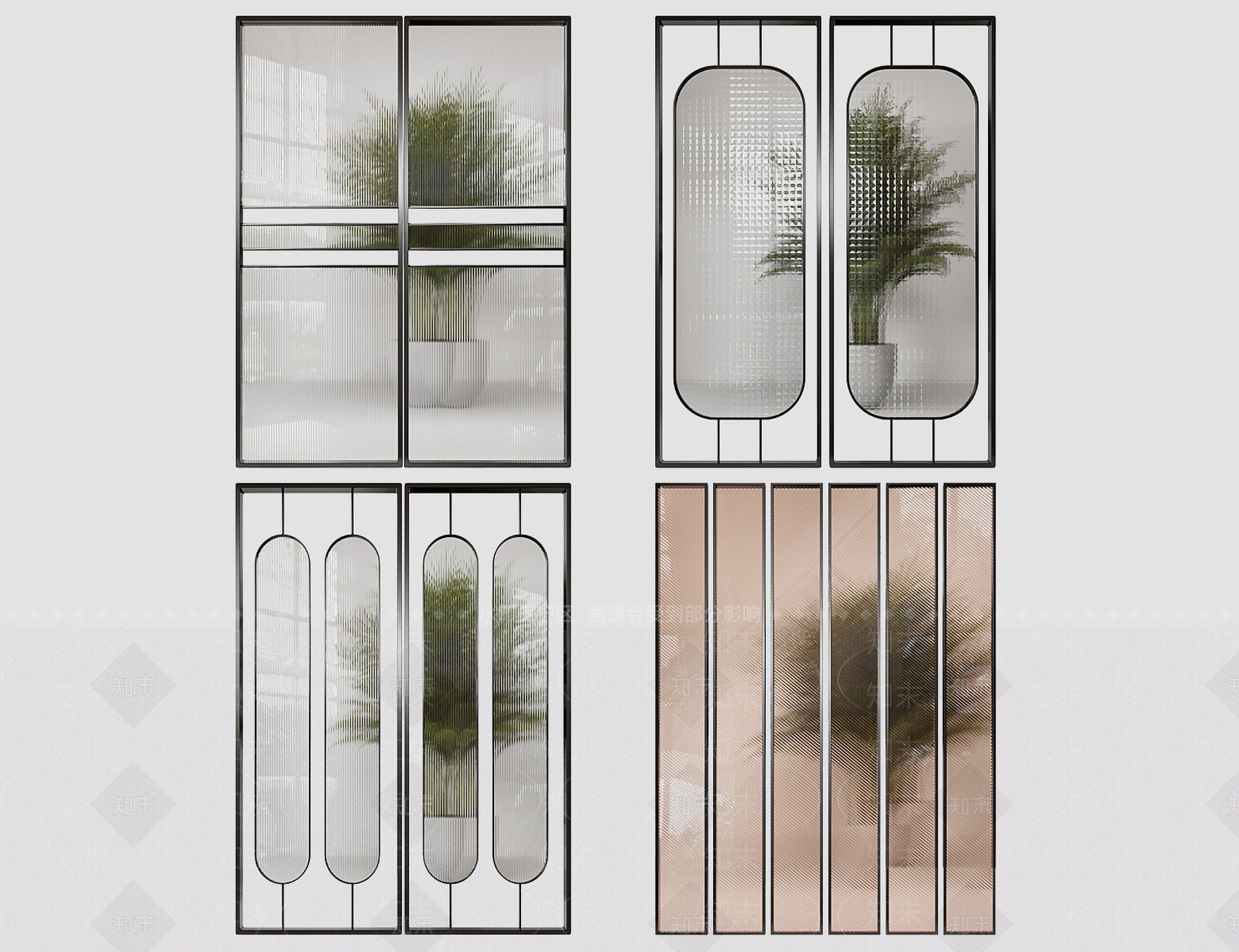 现代轻奢屏风3D模型下载【ID:1166717163】