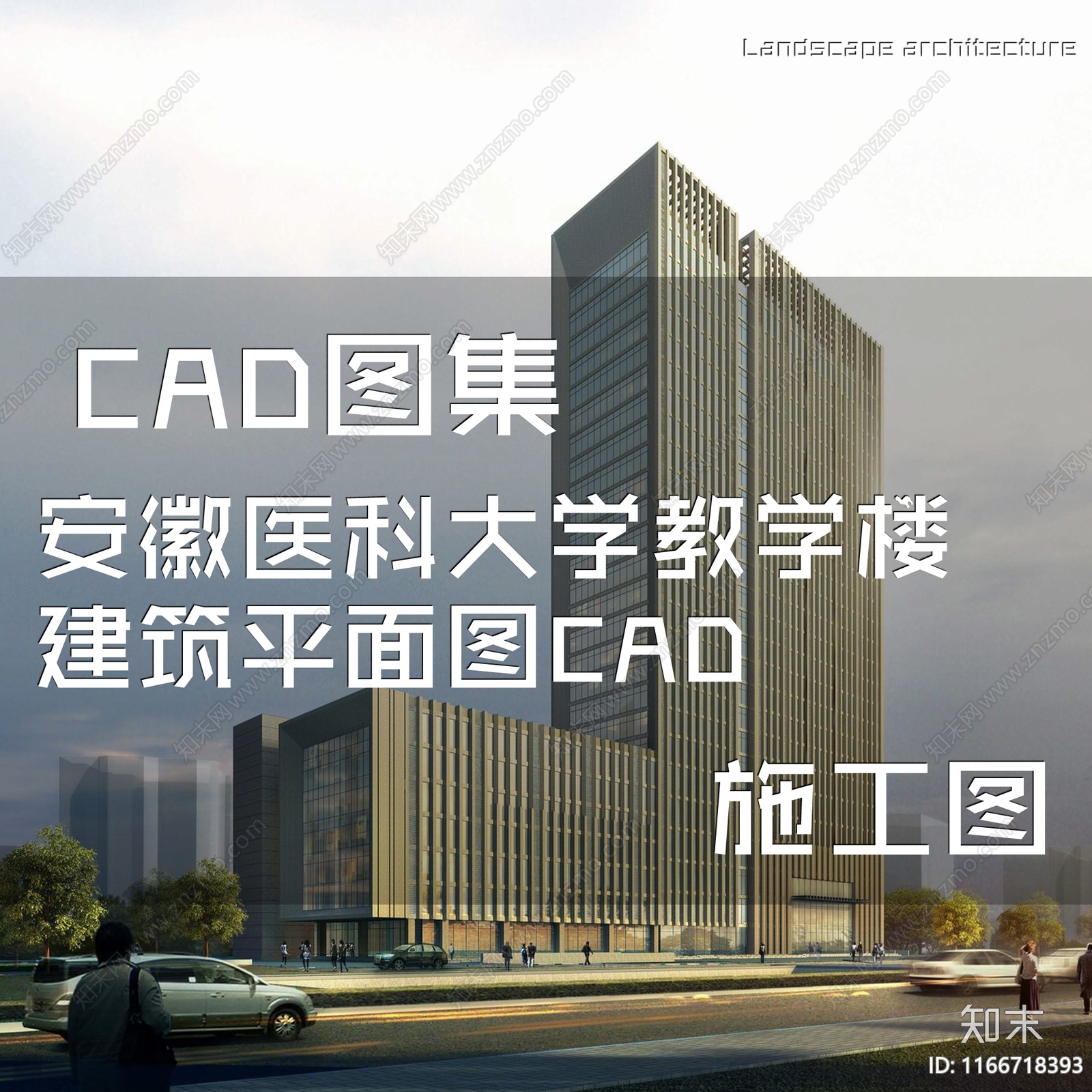 安徽医科大学教学楼建筑平面图CA施工图下载【ID:1166718393】