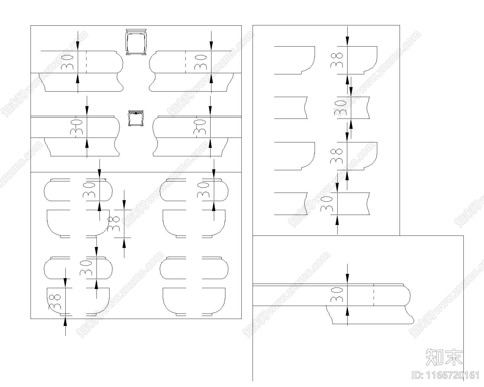 中式家具节点详图cad施工图下载【ID:1166720161】