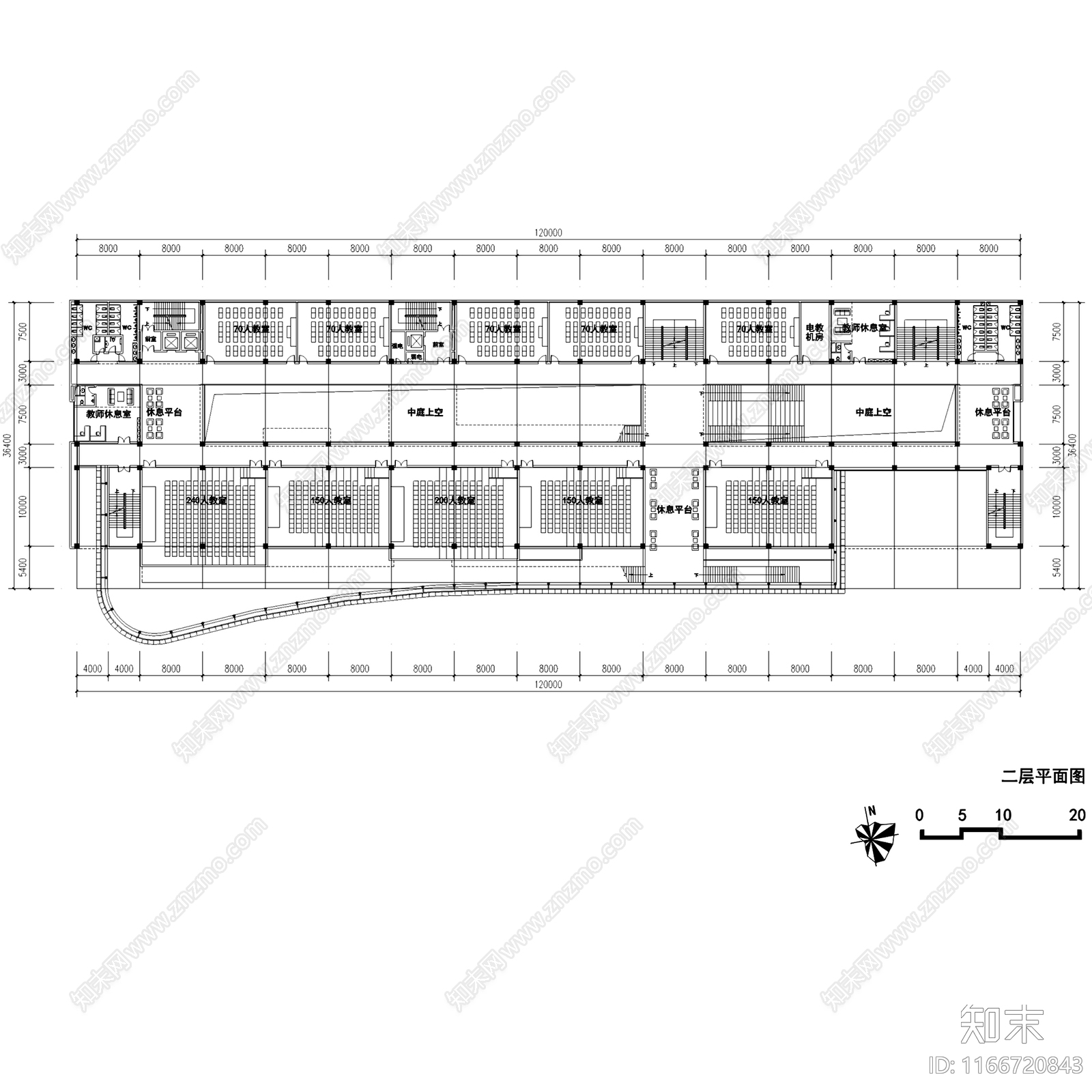 现代学校建筑cad施工图下载【ID:1166720843】