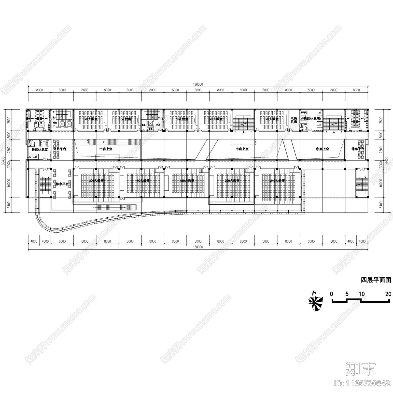 现代学校建筑cad施工图下载【ID:1166720843】