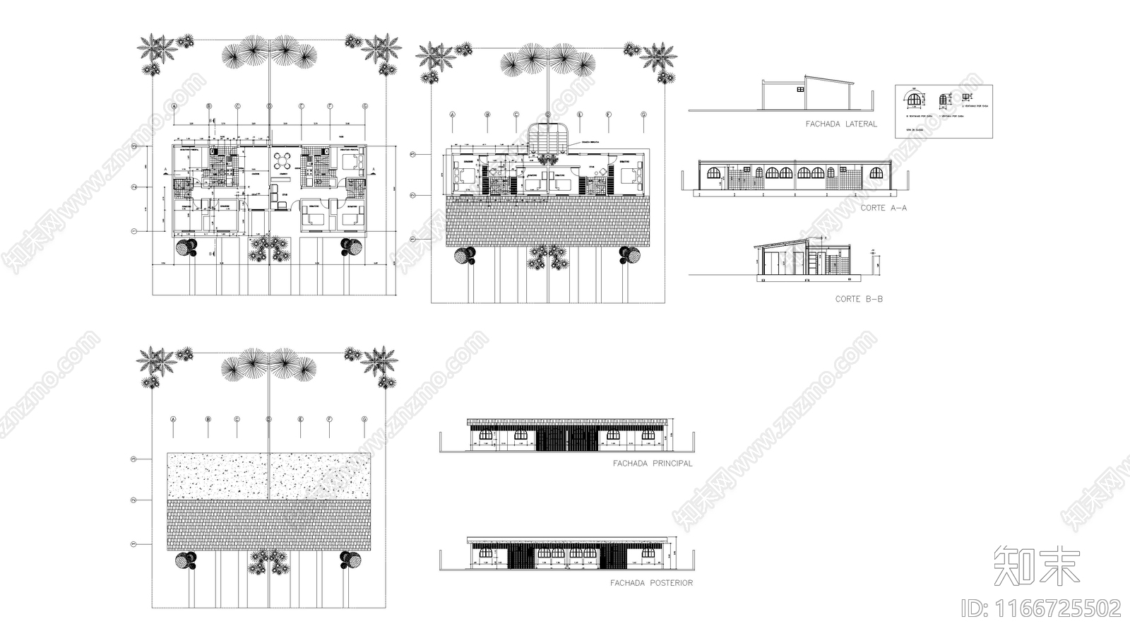 现代住宅楼建筑施工图下载【ID:1166725502】