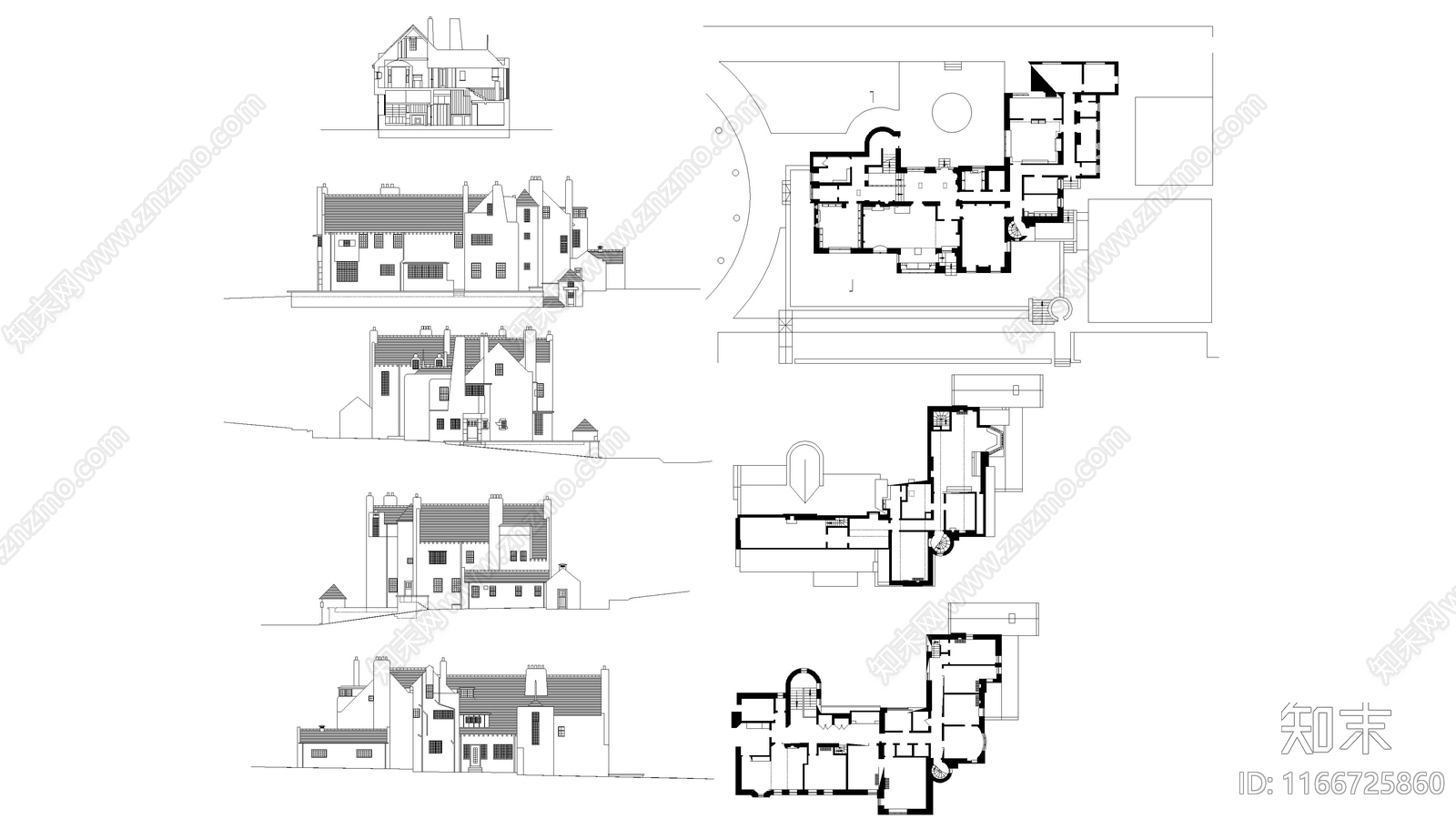 现代住宅楼建筑施工图下载【ID:1166725860】