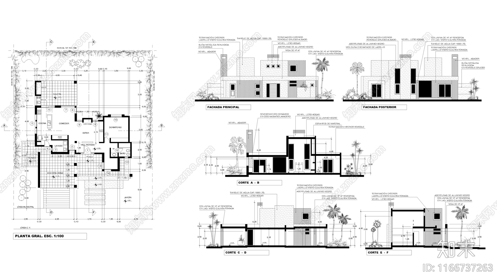 现代住宅楼建筑施工图下载【ID:1166737263】