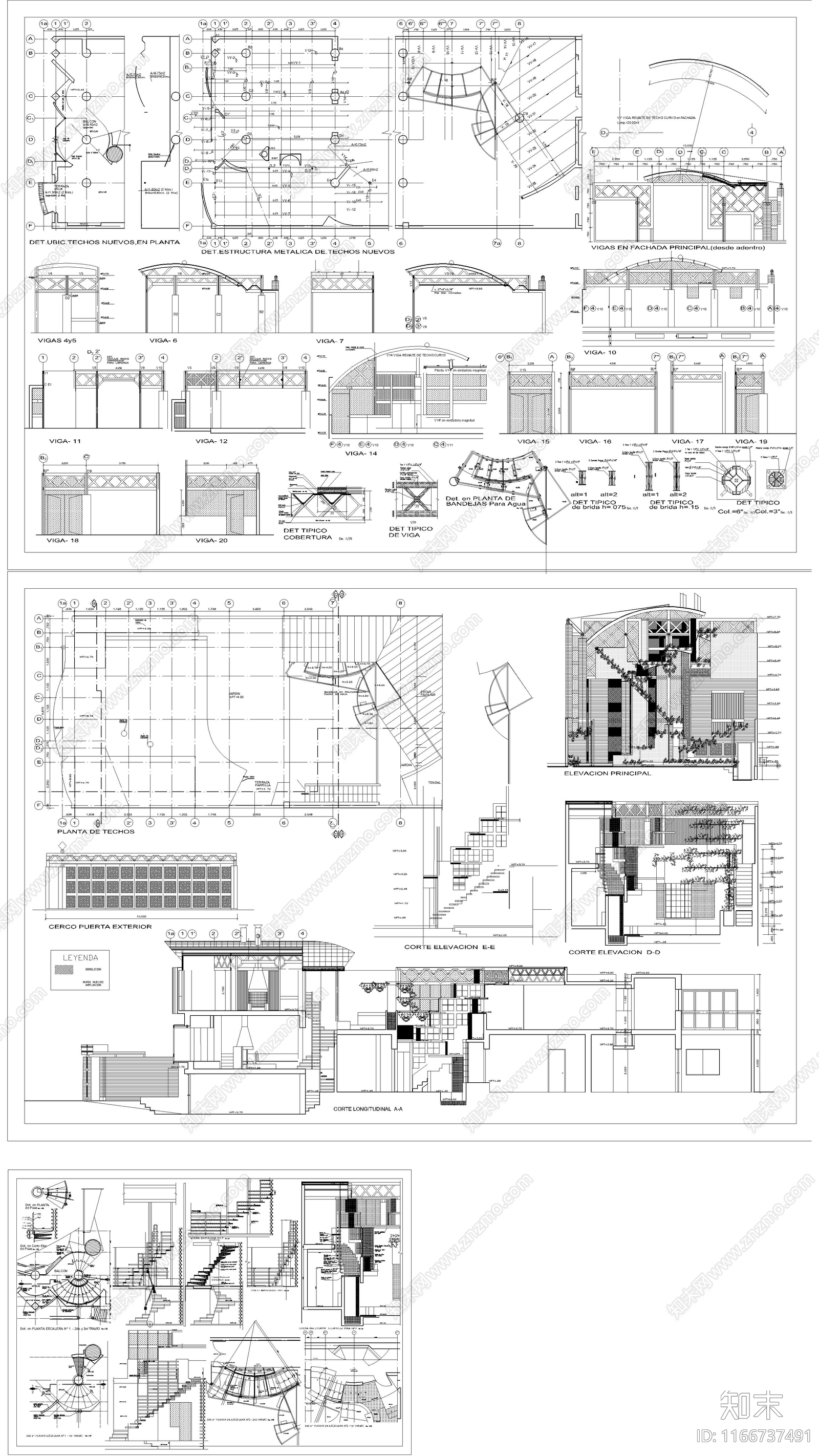 现代住宅楼建筑施工图下载【ID:1166737491】
