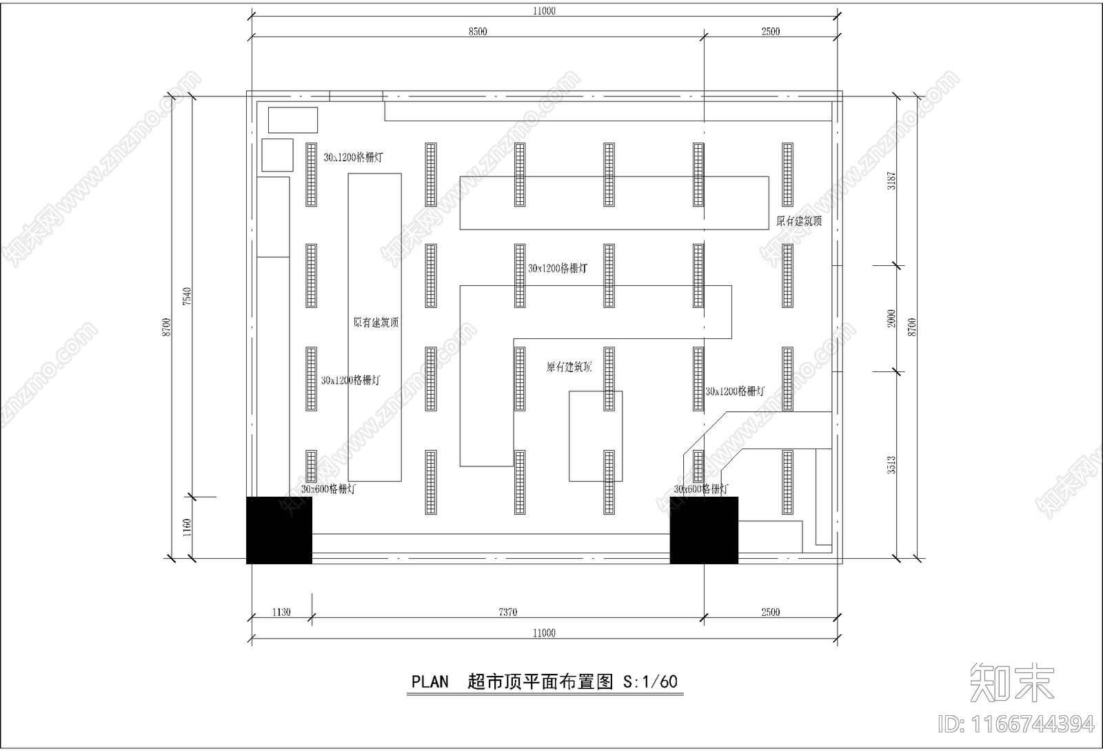 现代便利店cad施工图下载【ID:1166744394】