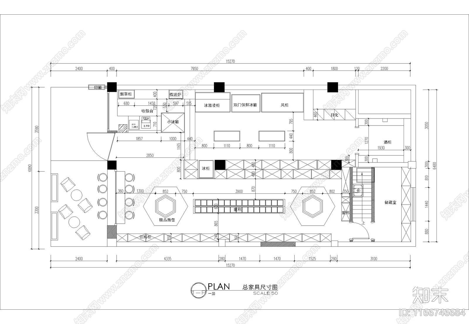 现代便利店cad施工图下载【ID:1166746684】