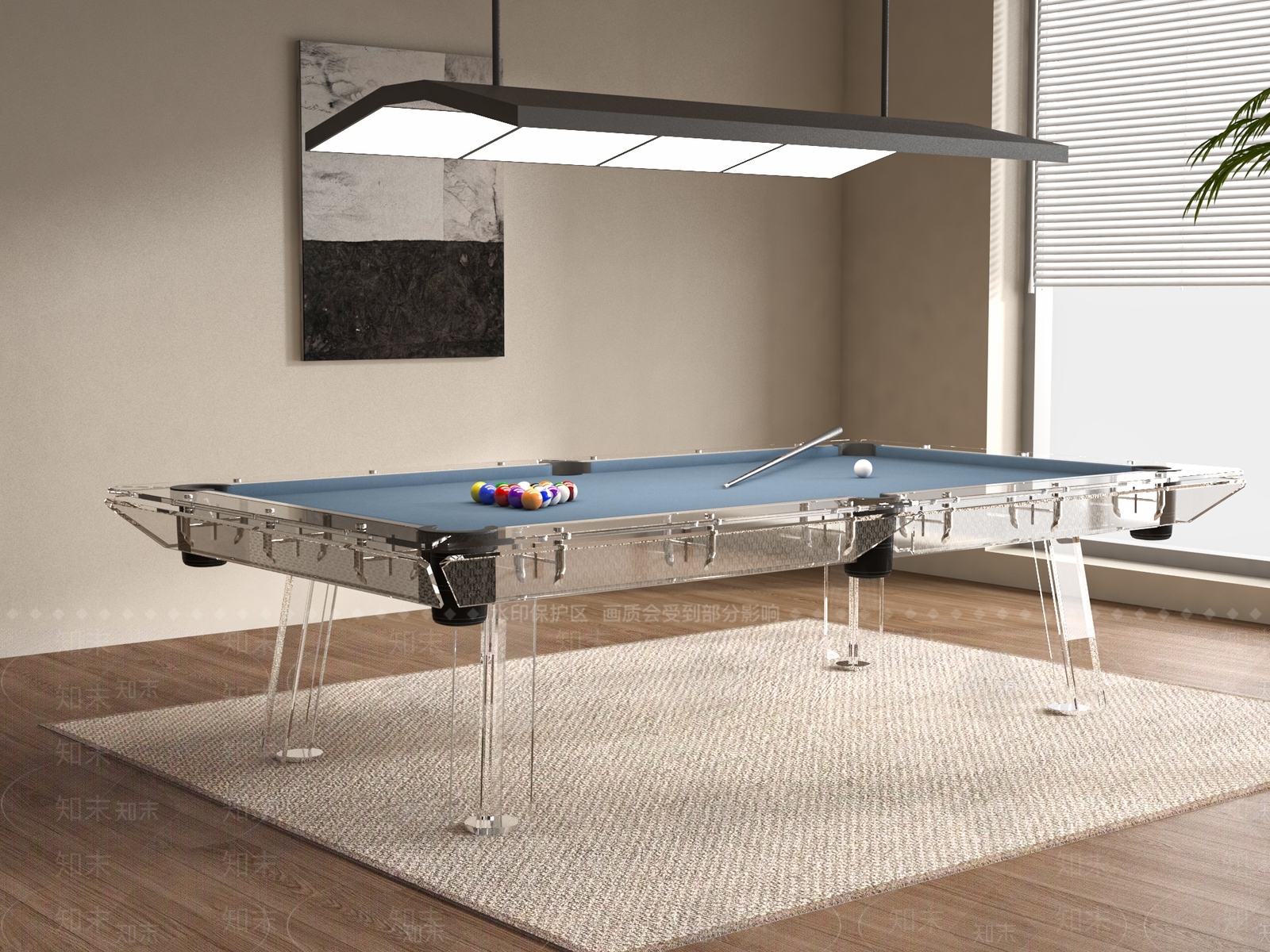 现代台球室3D模型下载【ID:1166750057】