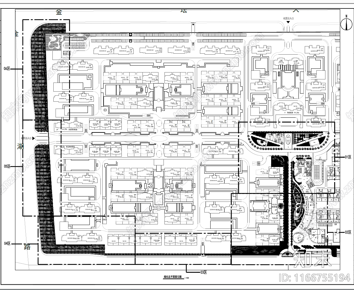 现代简约示范区景观施工图下载【ID:1166755194】