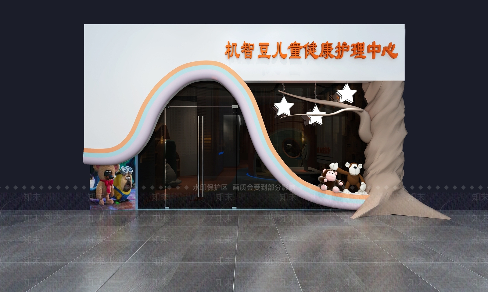 现代门头3D模型下载【ID:1166757235】