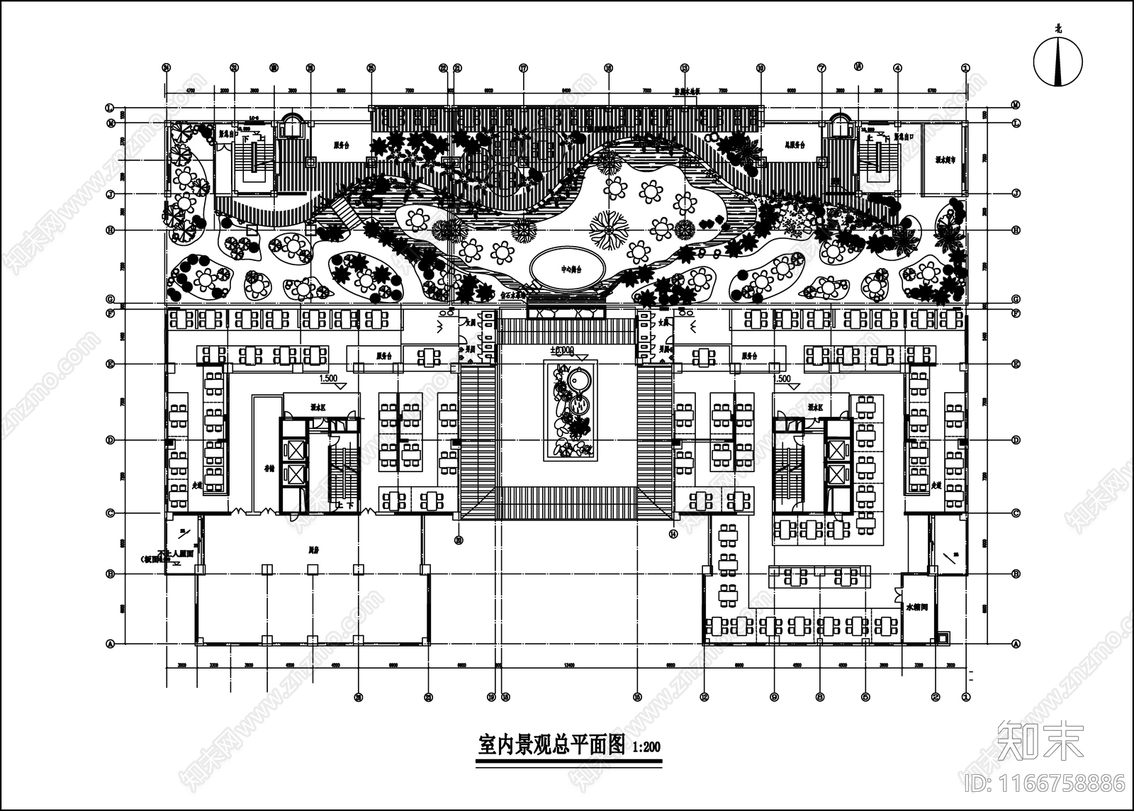现代庭院cad施工图下载【ID:1166758886】
