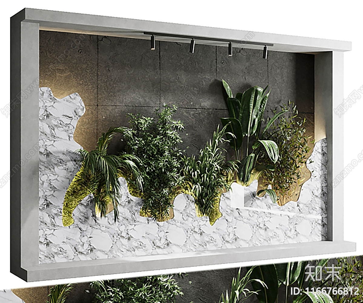 绿植墙3D模型下载【ID:1166766812】