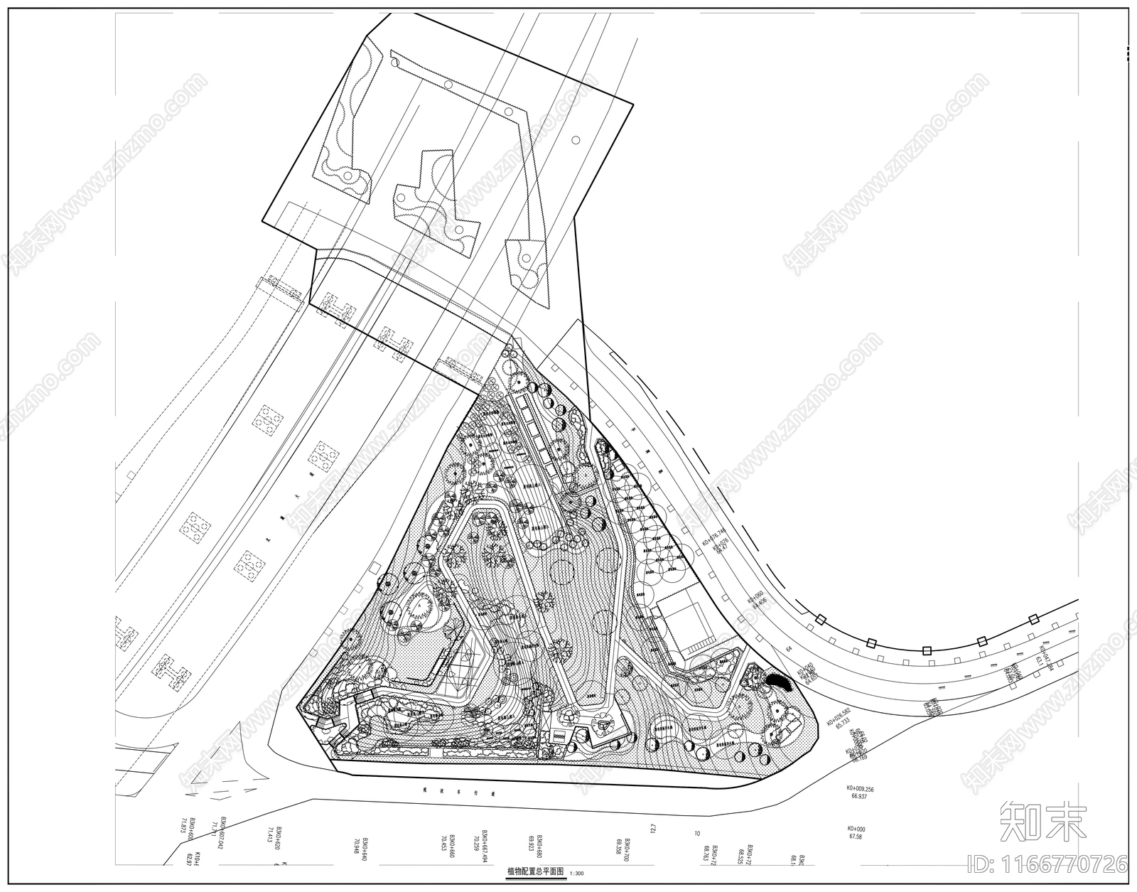 现代公园景观cad施工图下载【ID:1166770726】