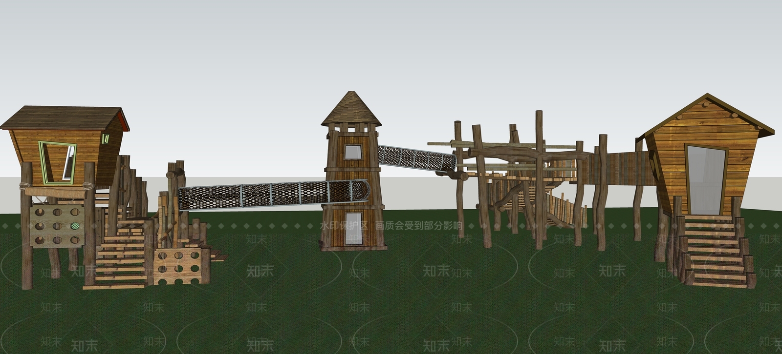 儿童器材组合SU模型下载【ID:1166773695】