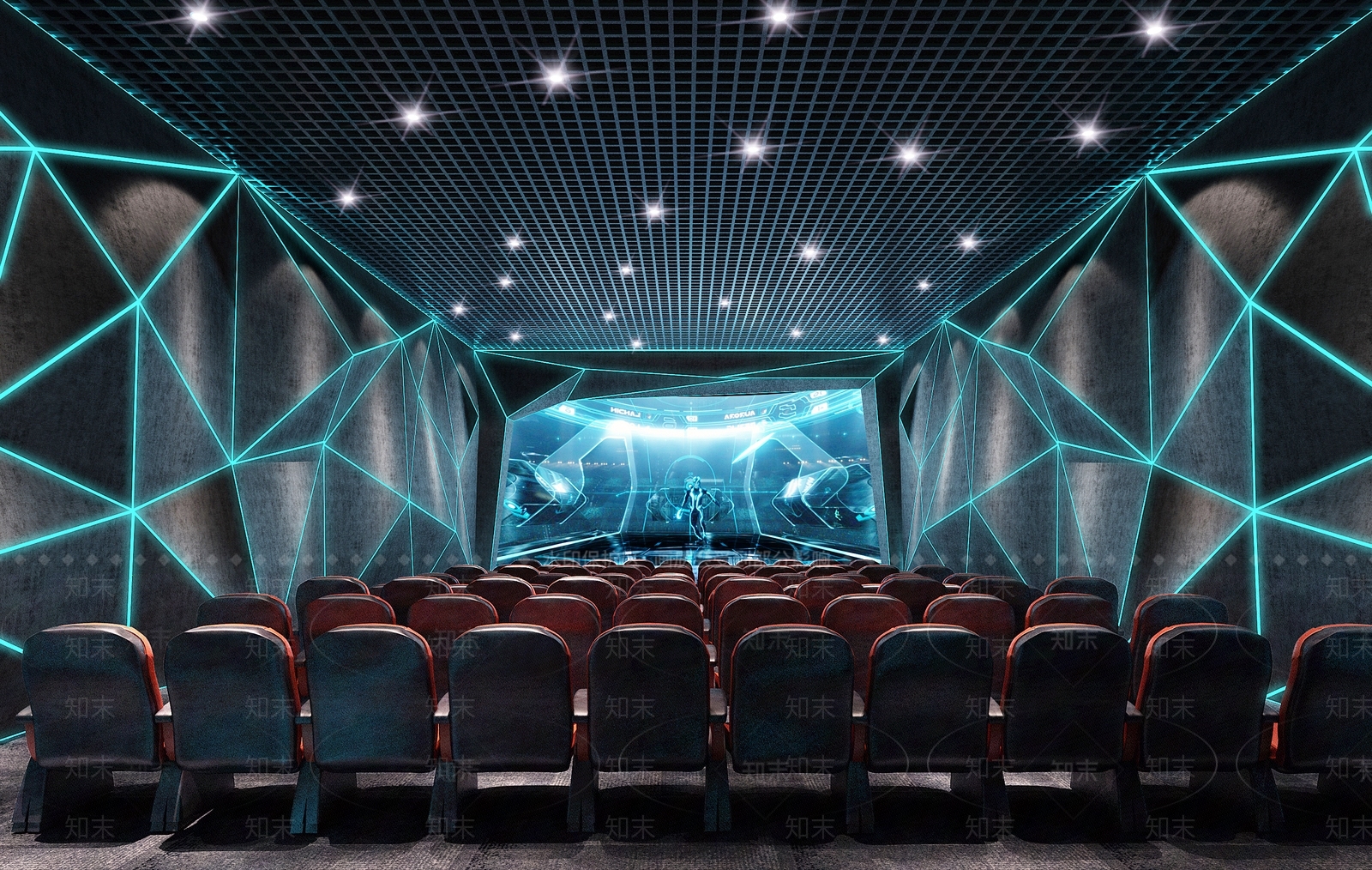 现代工业电影院3D模型下载【ID:1166778389】