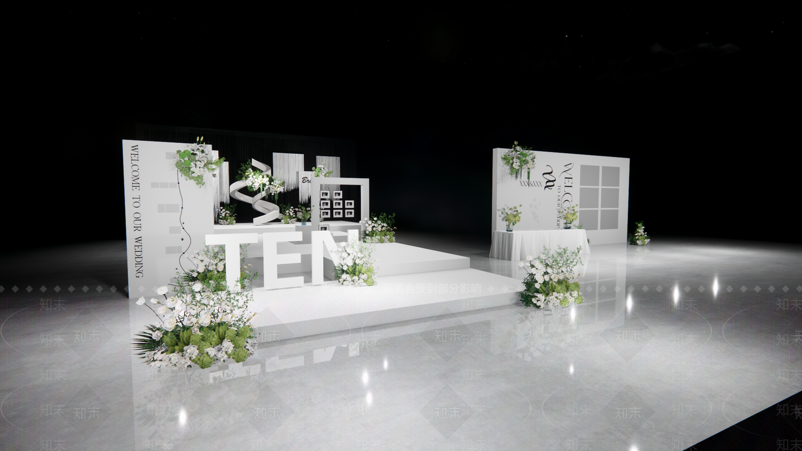 现代北欧舞台SU模型下载【ID:1166780772】