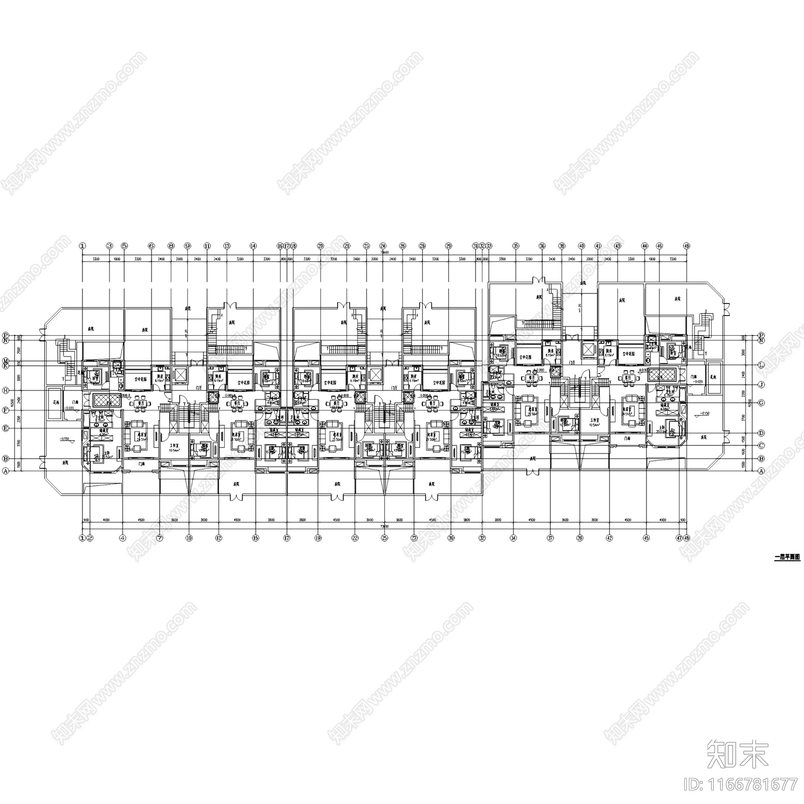 欧式住宅楼建筑施工图下载【ID:1166781677】