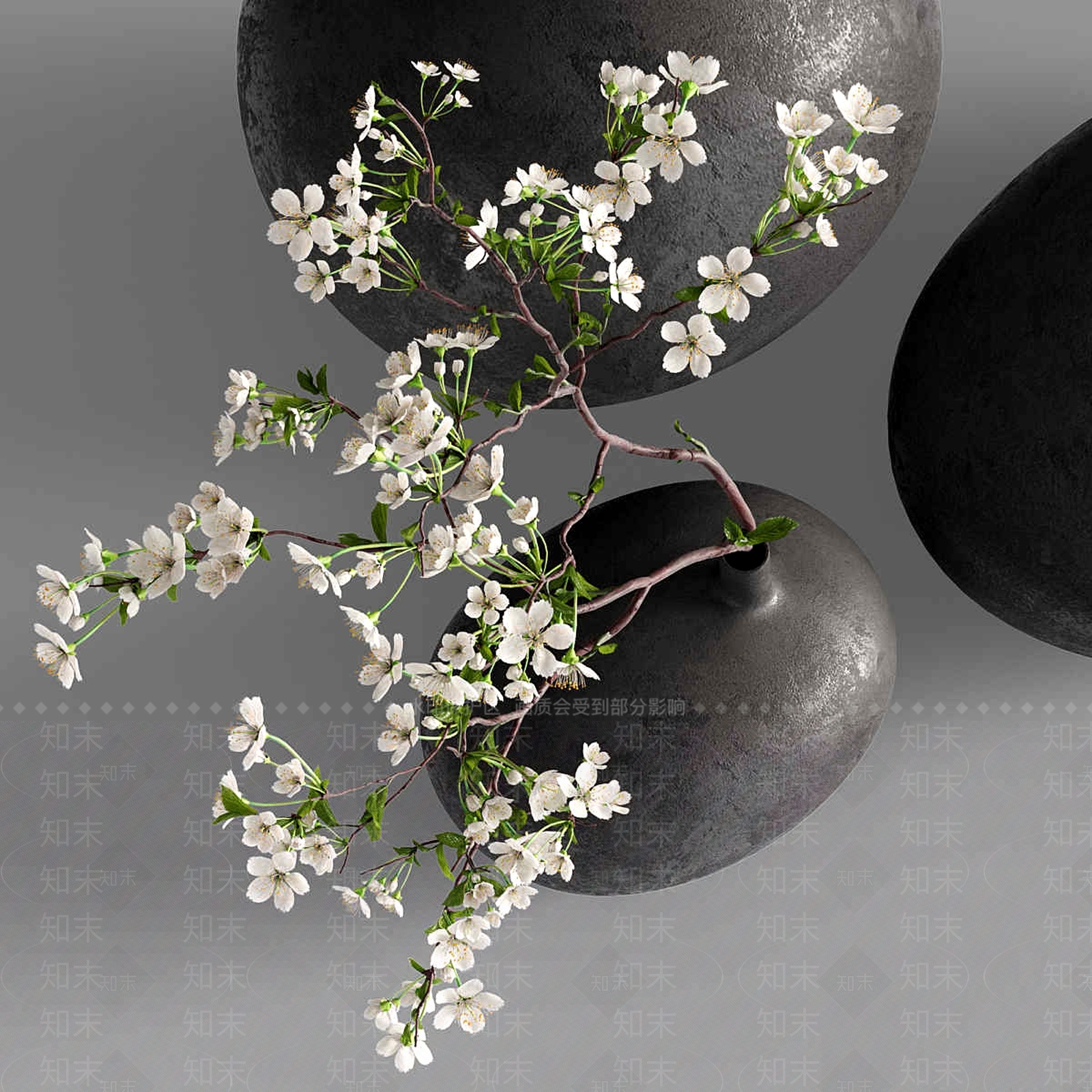 新中式现代花艺3D模型下载【ID:1166790720】