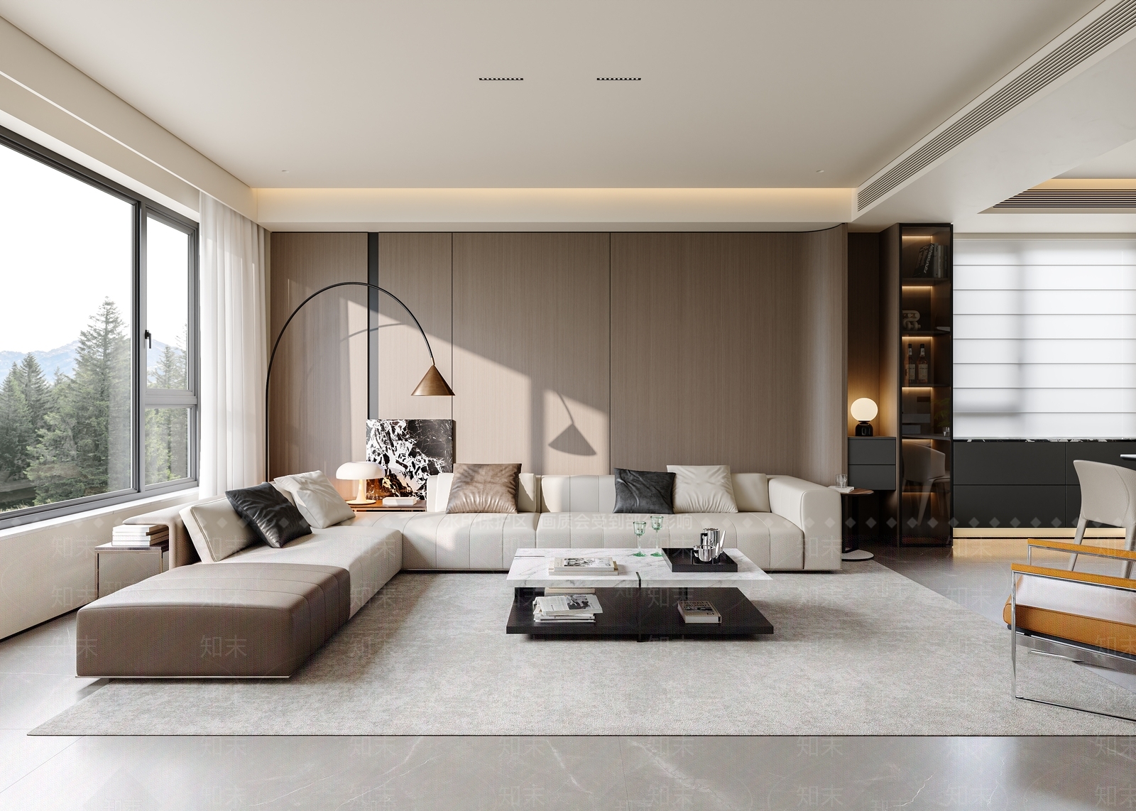 现代客餐厅3D模型下载【ID:1214666974】