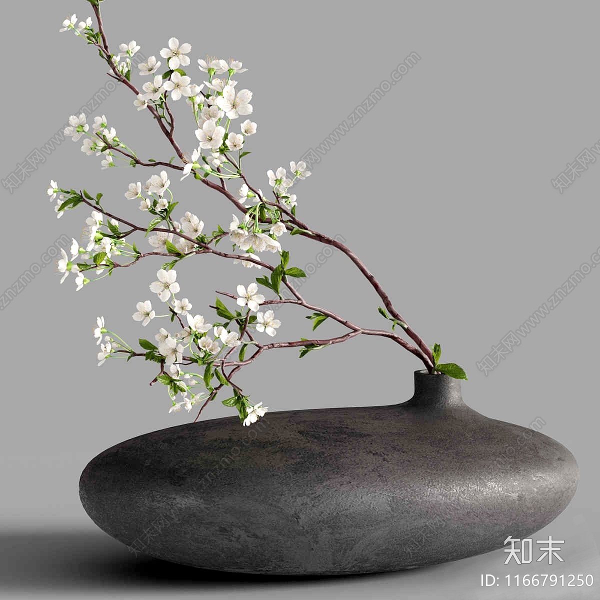 现代新中式花艺3D模型下载【ID:1166791250】