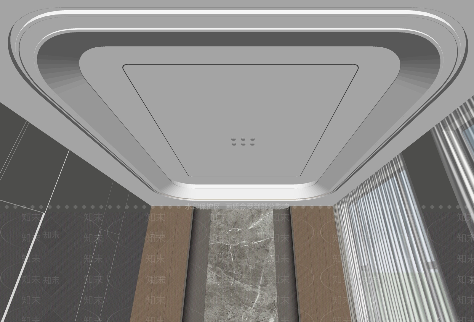 现代吊顶SU模型下载【ID:1166794290】