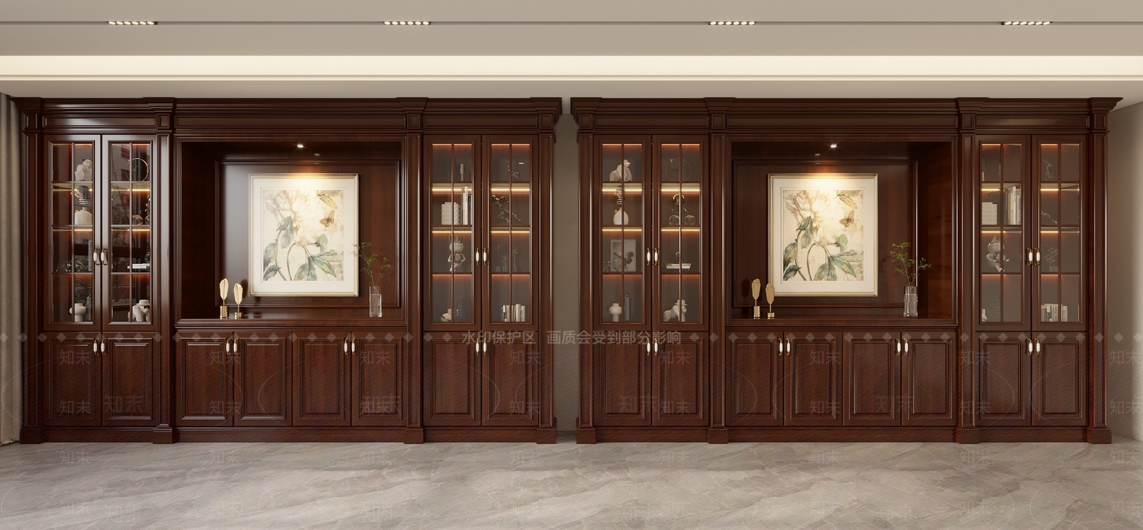 美式欧式酒柜3D模型下载【ID:1166795868】