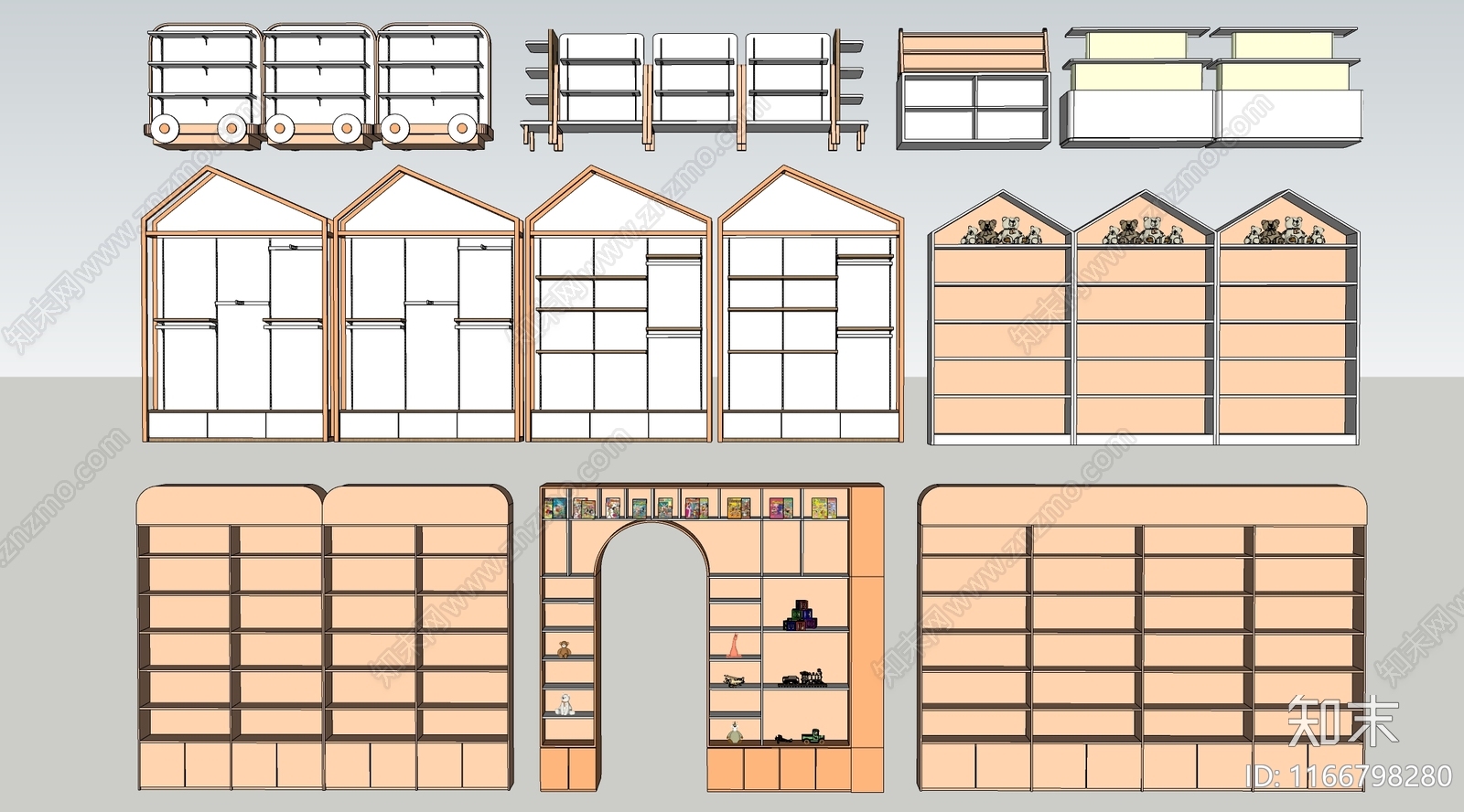 货架SU模型下载【ID:1166798280】