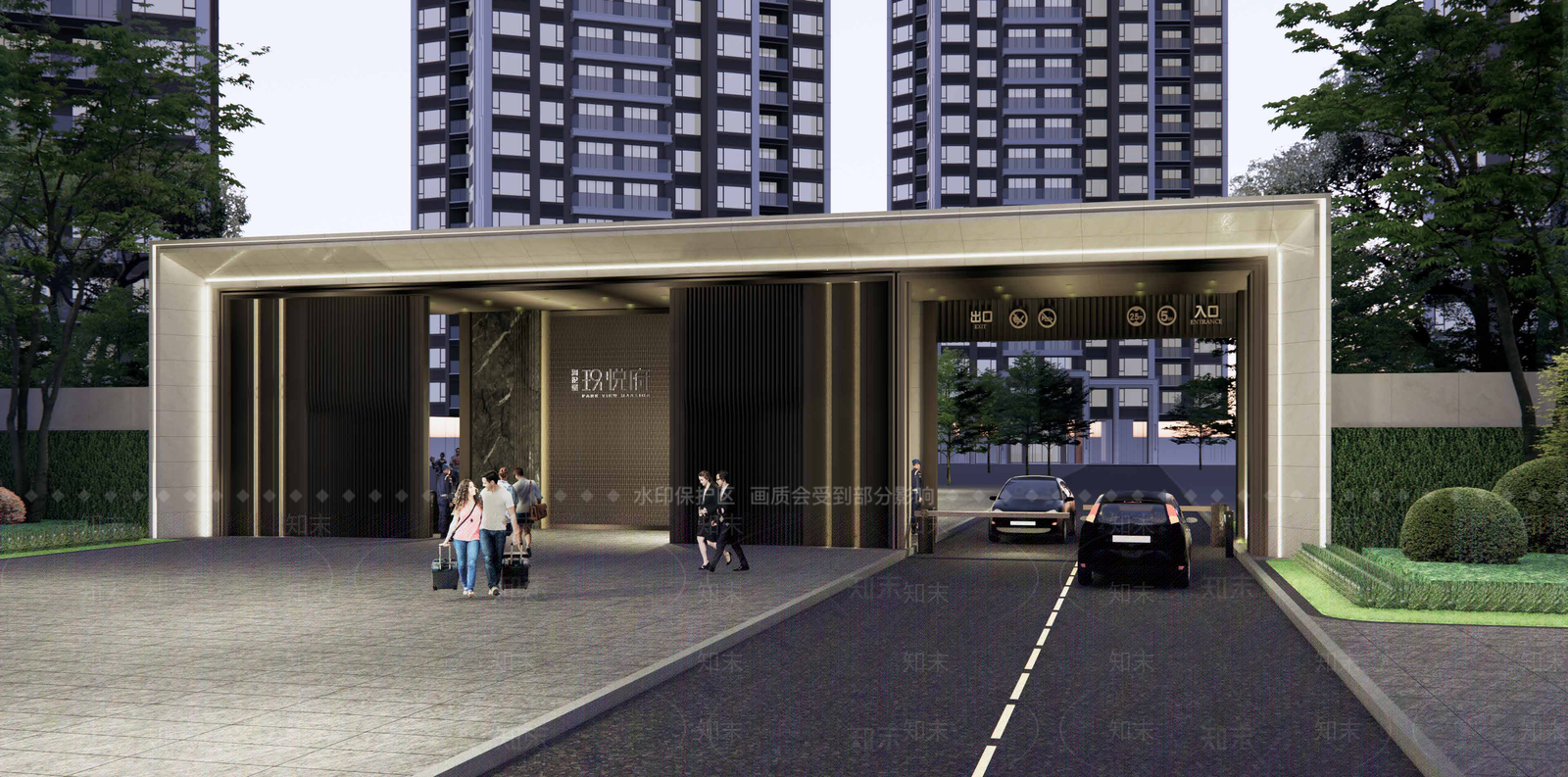 现代入口大门SU模型下载【ID:1166800554】