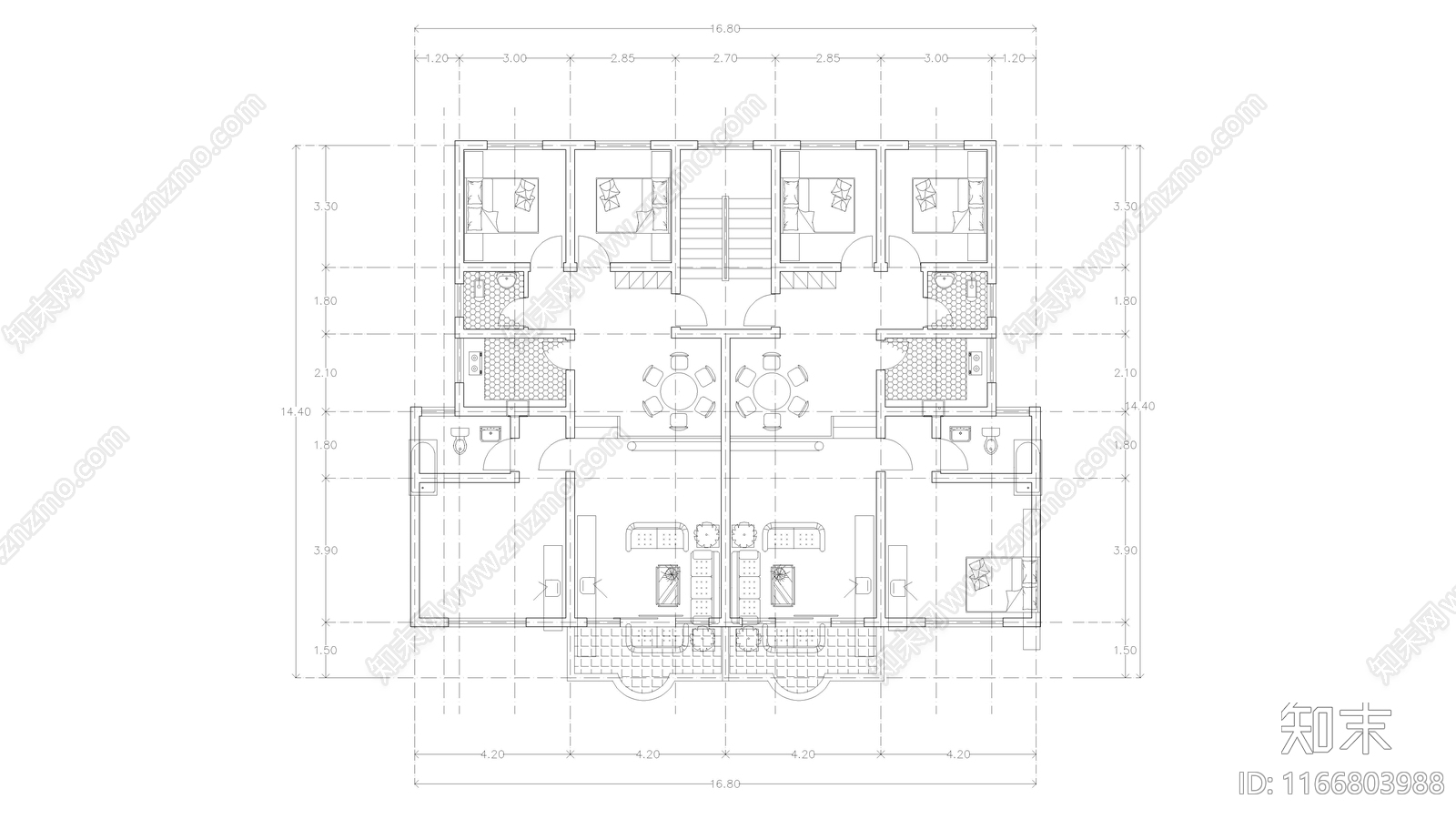 现代公寓施工图下载【ID:1166803988】