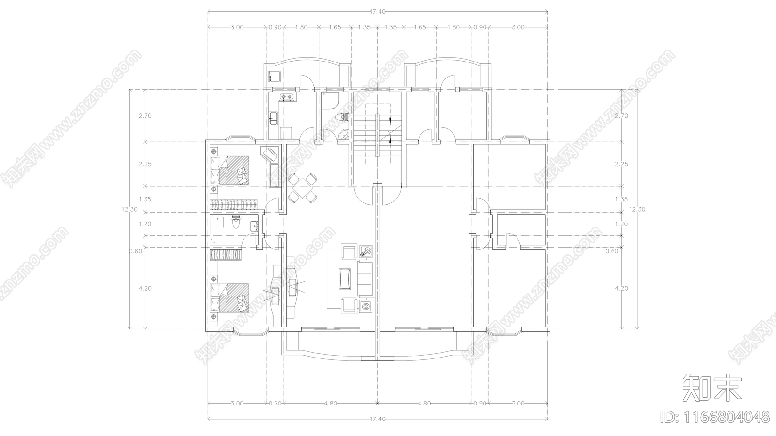 现代公寓施工图下载【ID:1166804048】