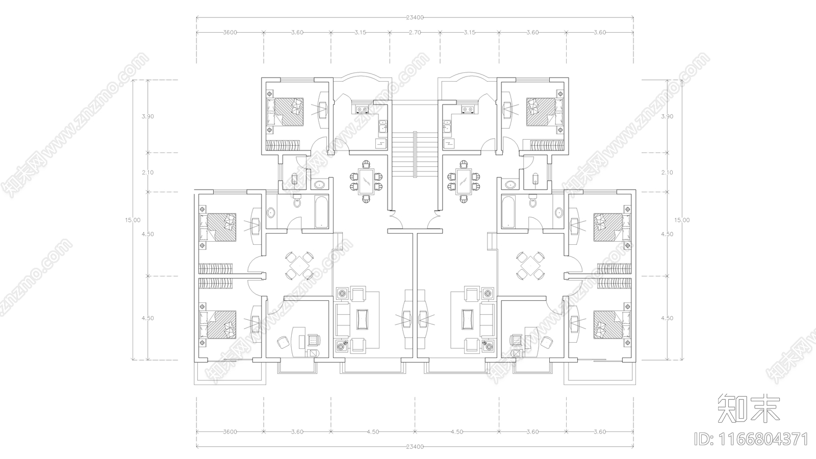 现代公寓施工图下载【ID:1166804371】