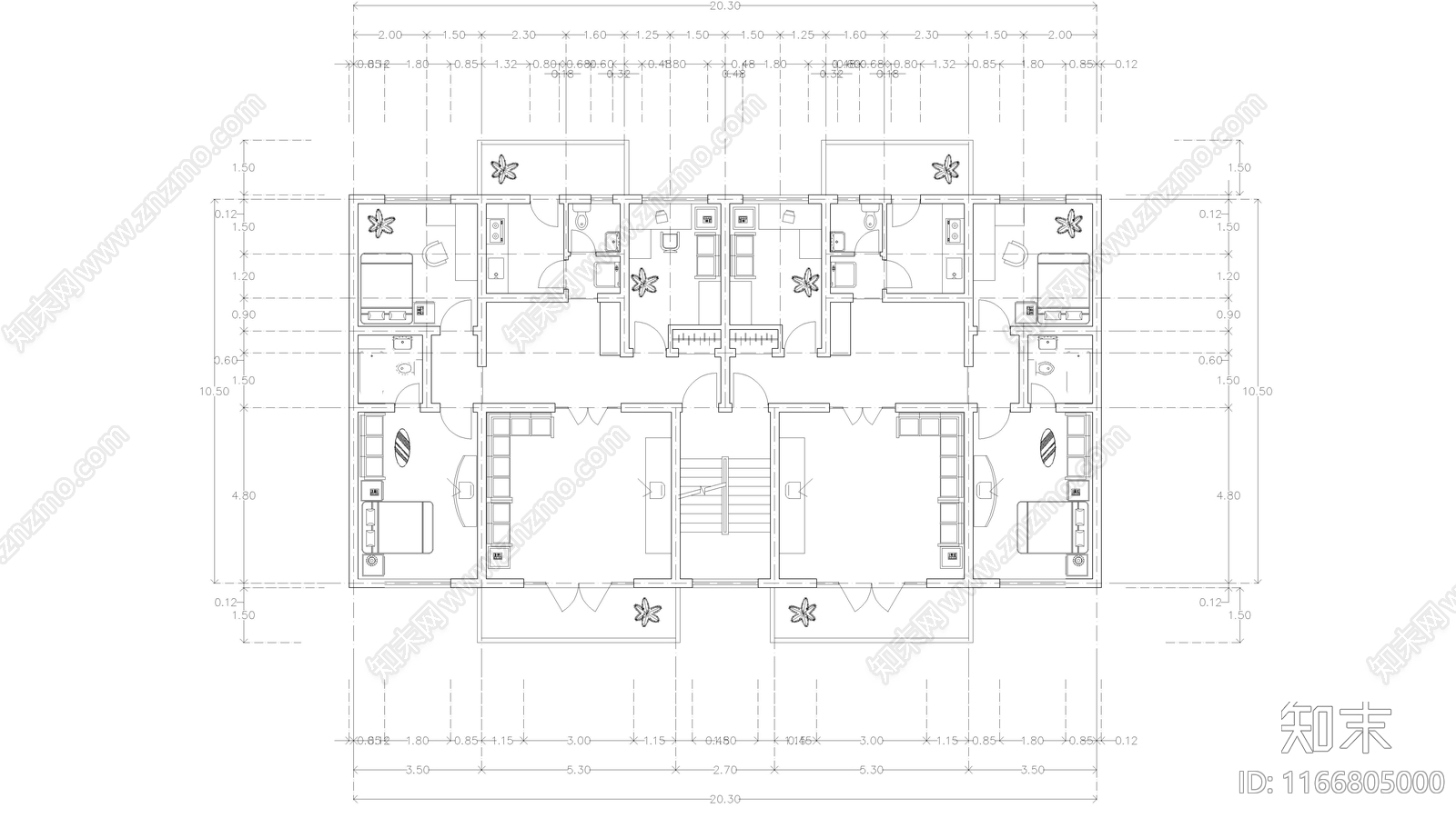 现代公寓cad施工图下载【ID:1166805000】