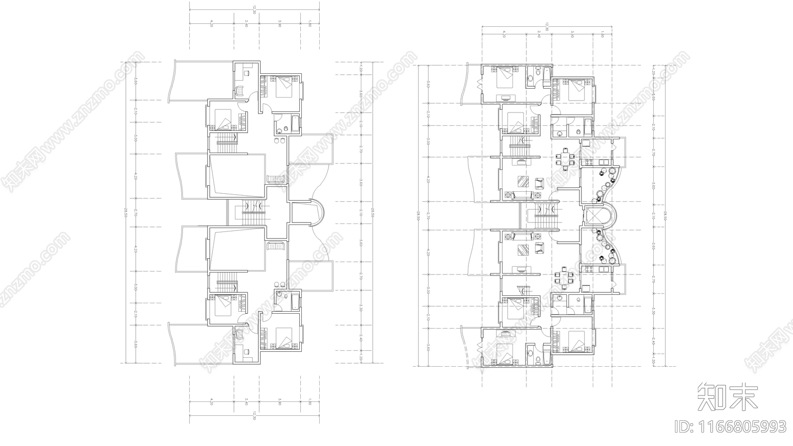 现代公寓施工图下载【ID:1166805993】