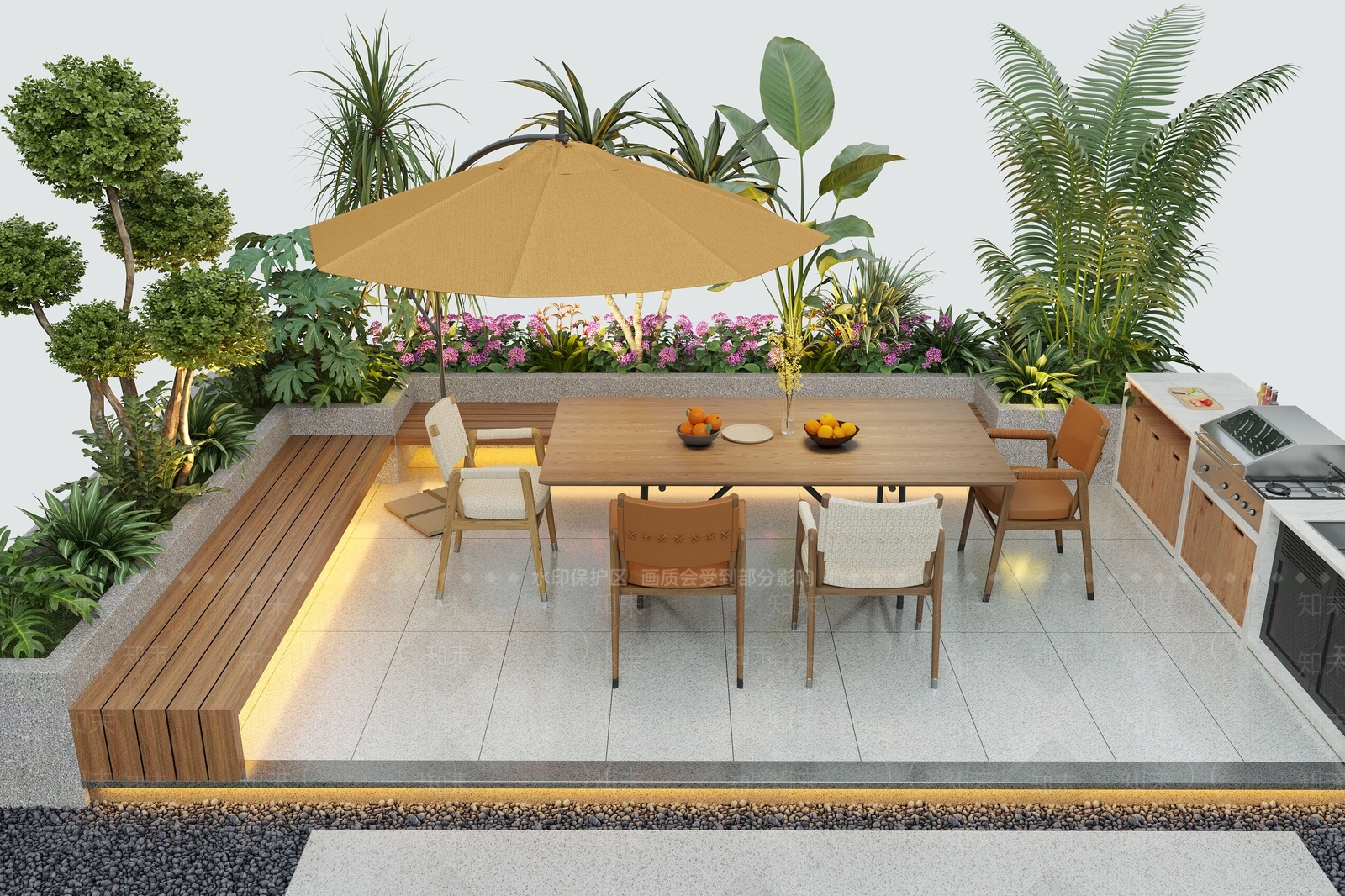 现代庭院3D模型下载【ID:1166806378】